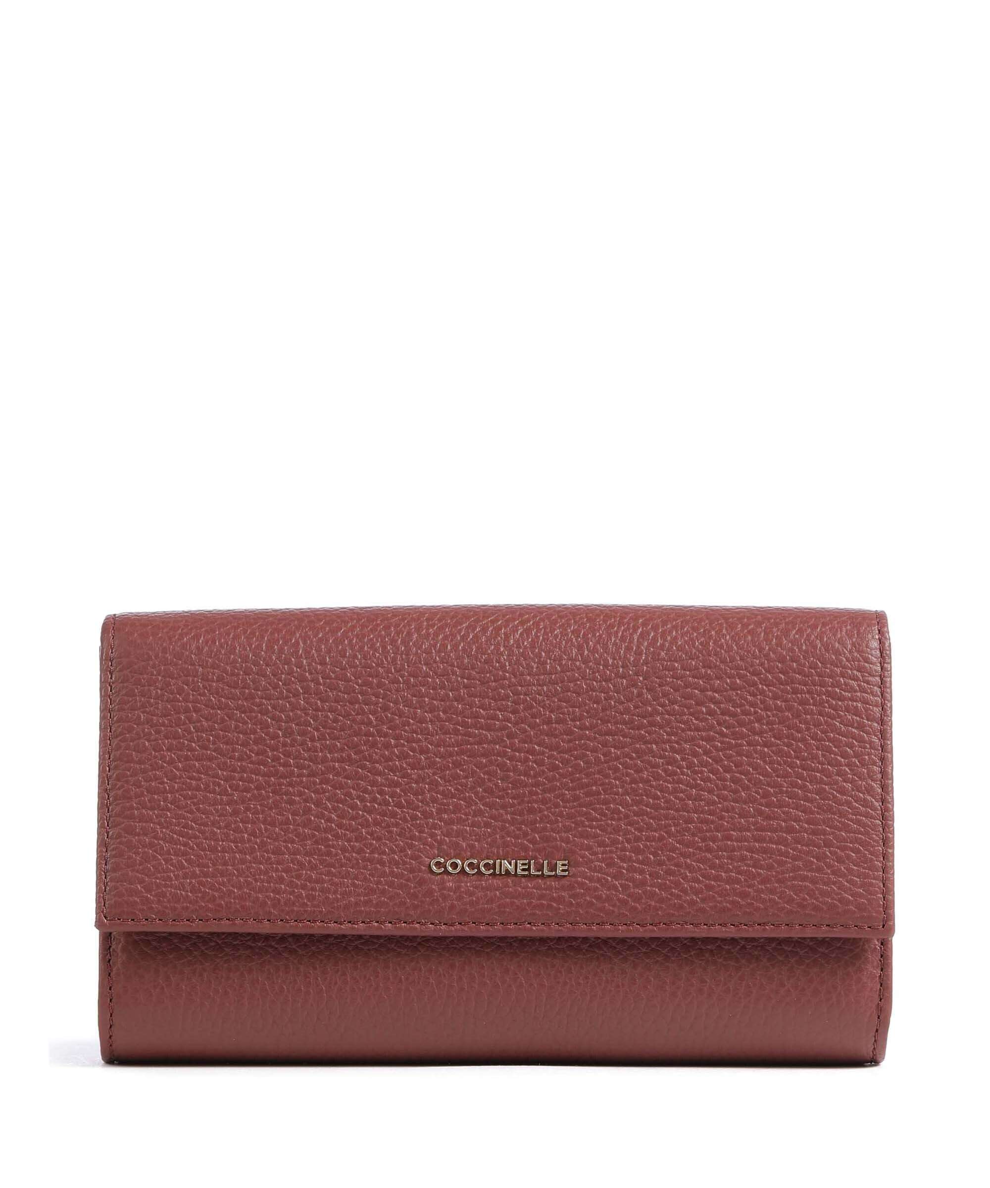 Coccinelle Metallic Soft Portfel brandy