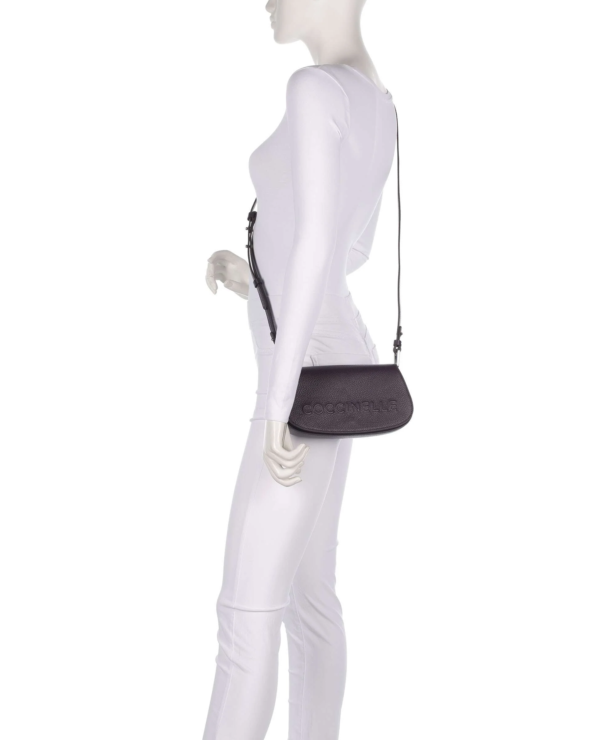 Coccinelle Myrtha Maxi Logo Torba na ramię prune - Image 4