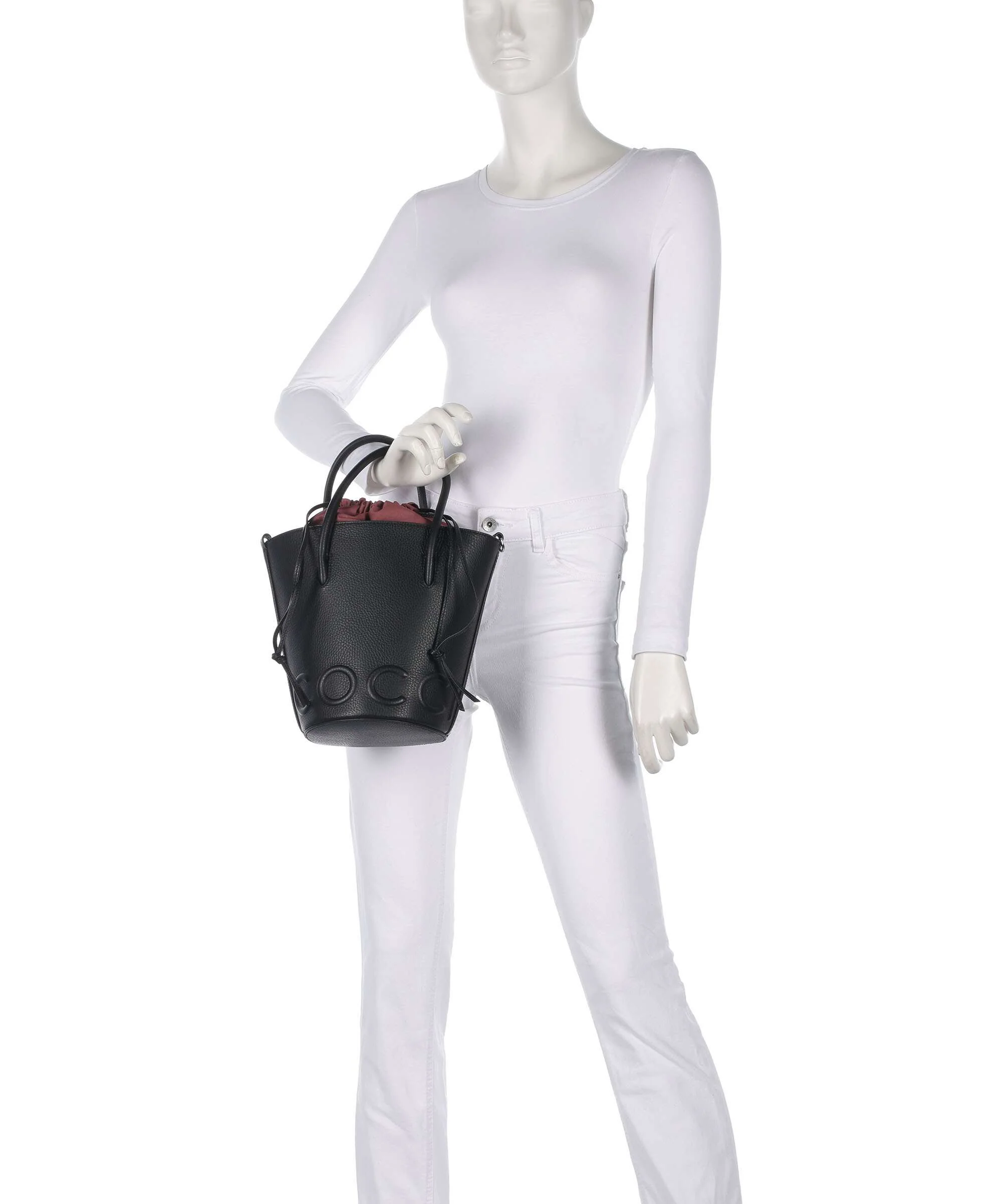 Coccinelle Myrtha Maxi Logo Torebka worek noir - Image 4