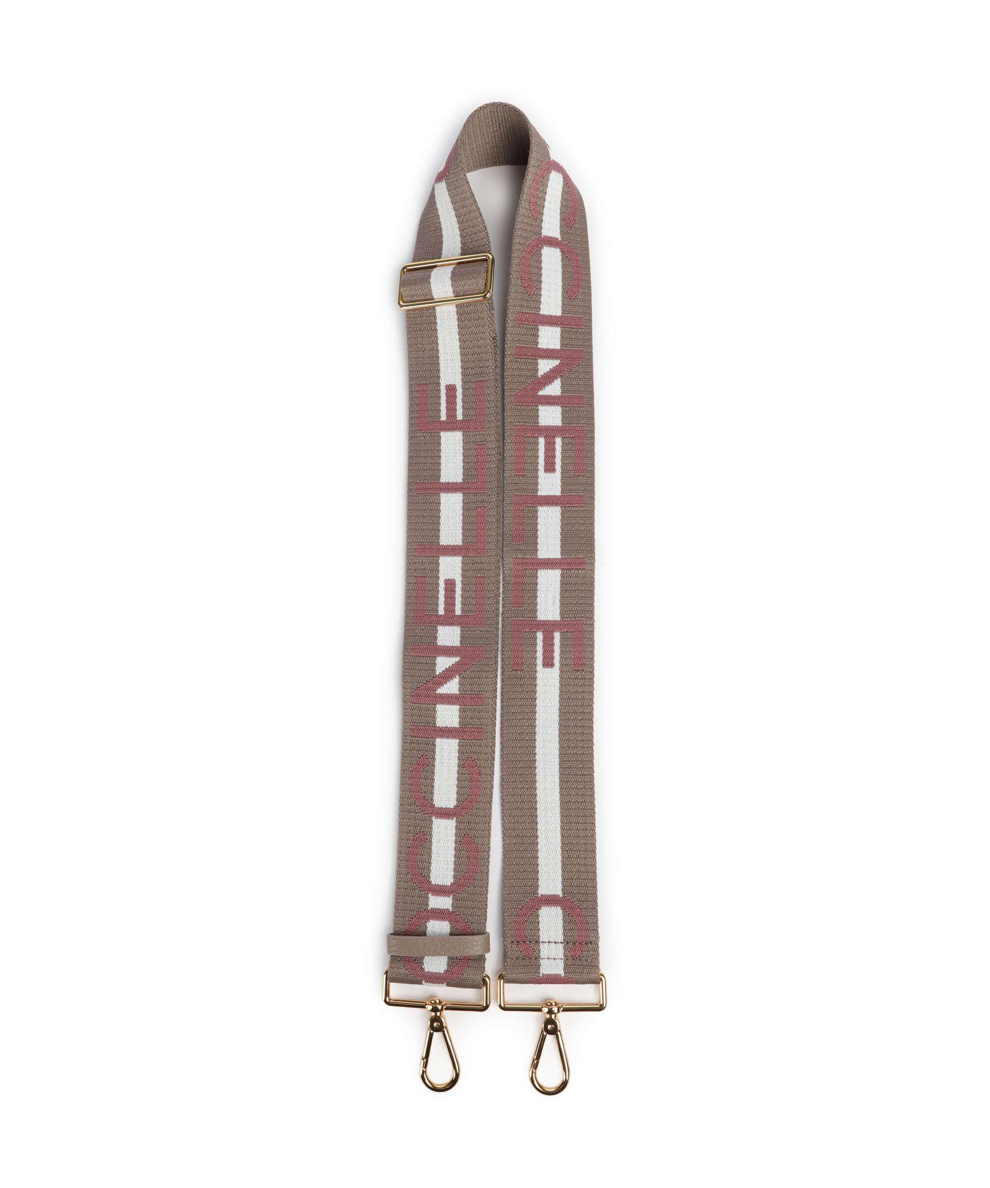 Coccinelle Nastro Signature Pasek do torebki multi new warm taupe