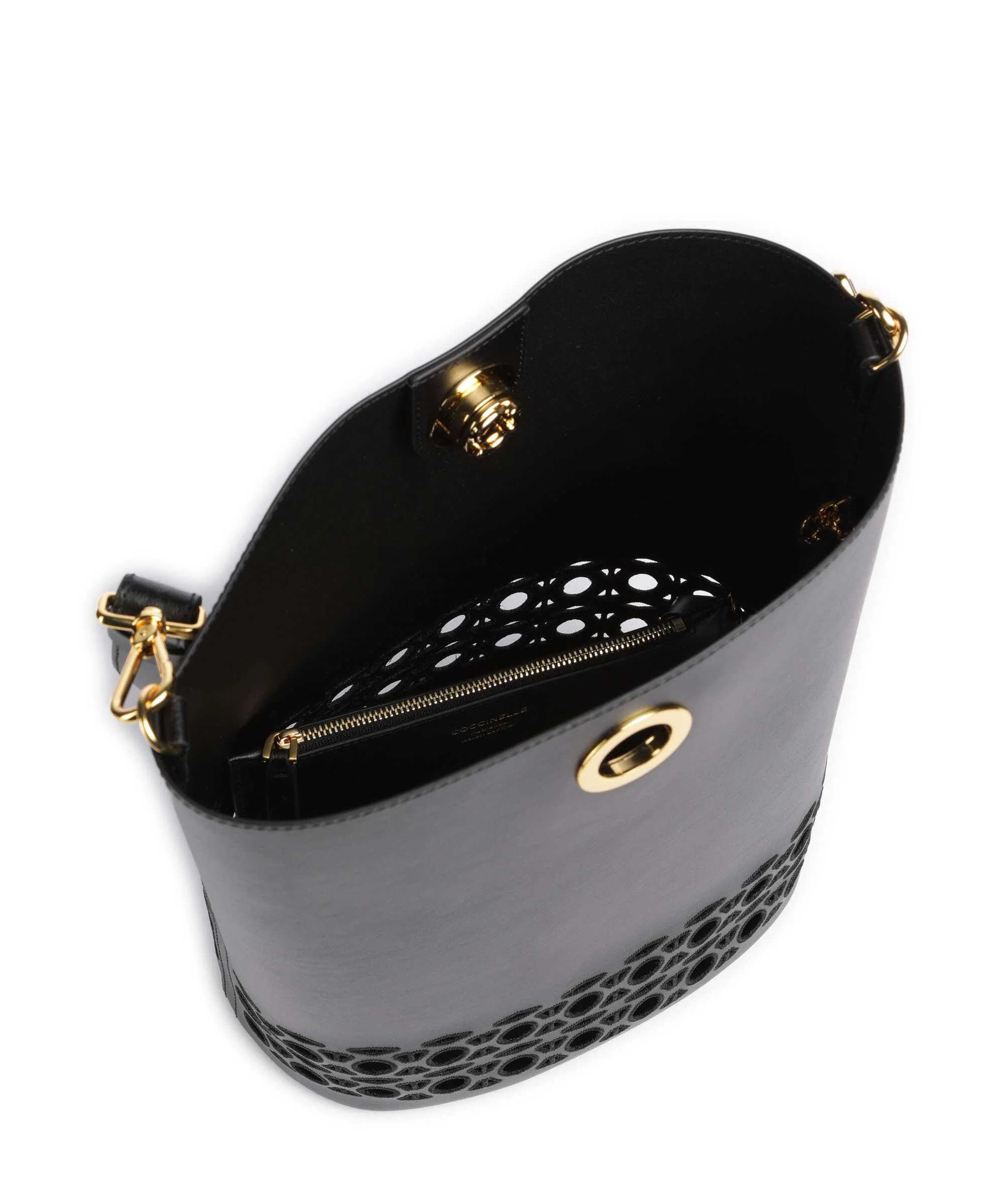 Coccinelle Nikla Monogram Sangallo Torebka worek noir - Image 6