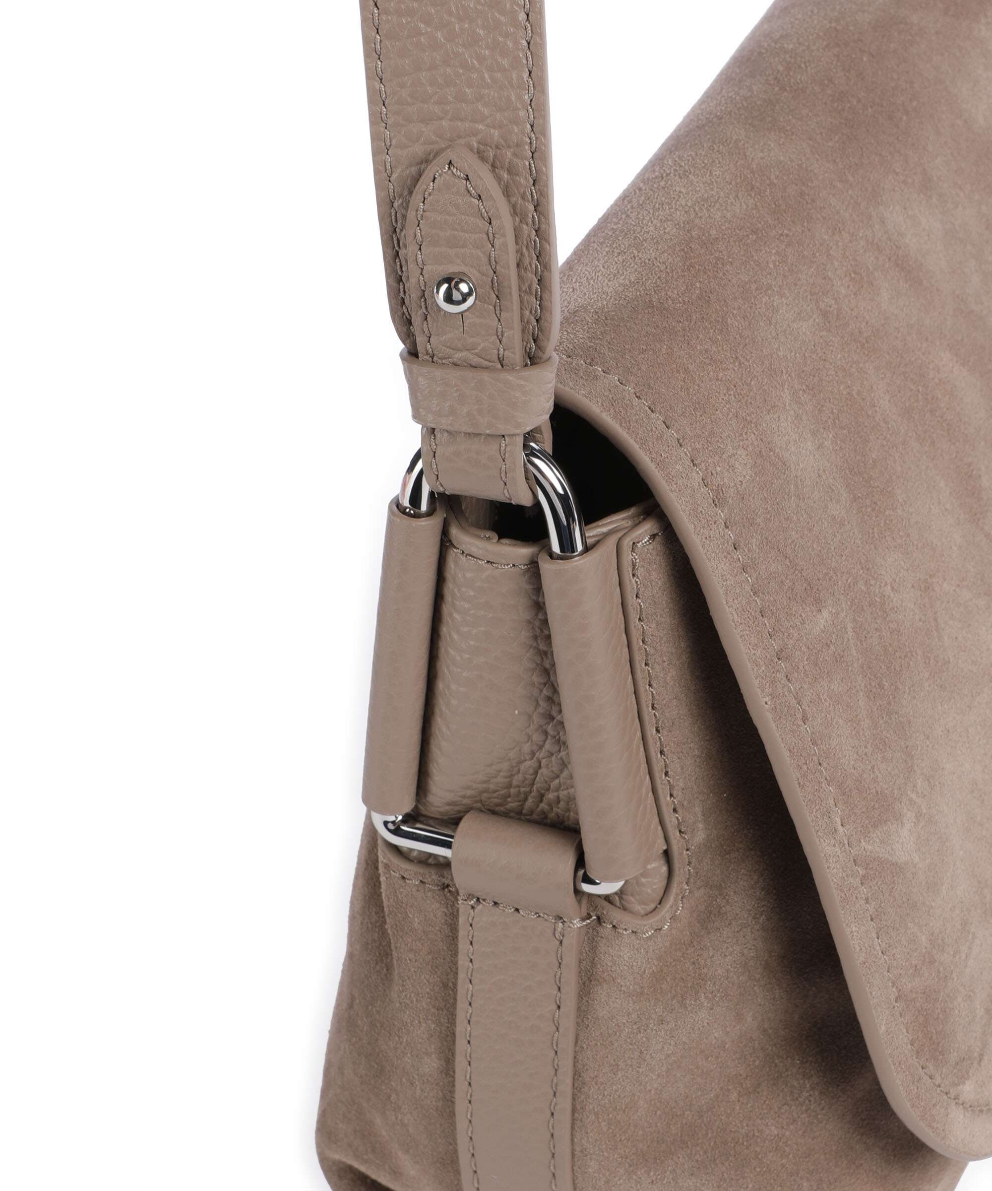 Coccinelle Rebekka Suede Torba przez ramię warm taupe - Image 4