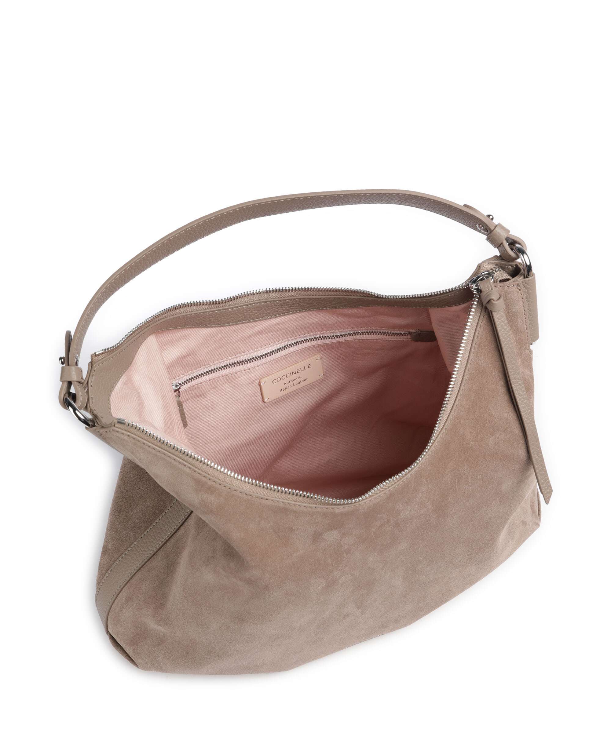 Coccinelle Rebekka Suede Torebka worek warm taupe - Image 6