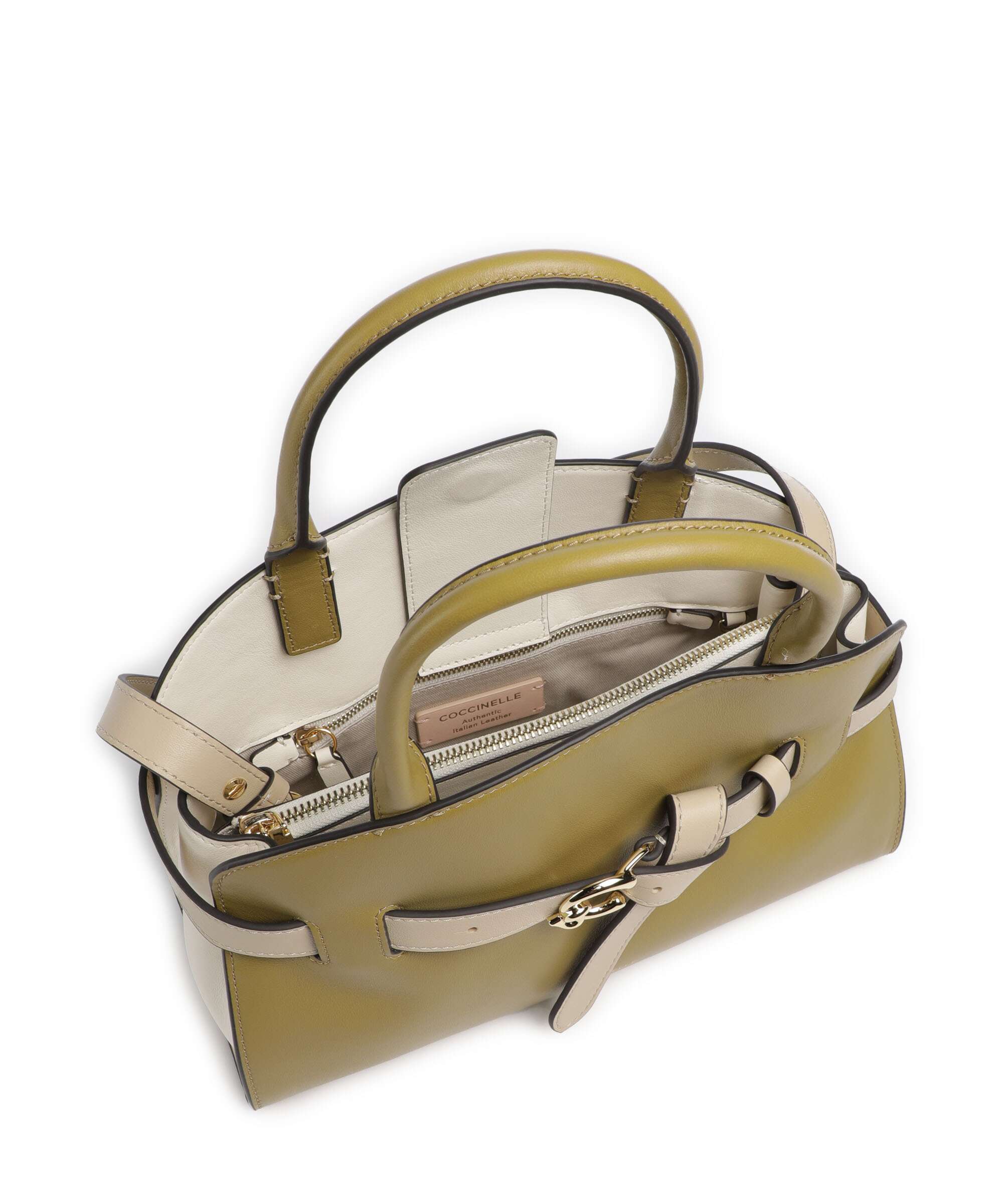 Coccinelle Sabine New Tricolor Torebka seagrass/pearl/sandshell - Image 4
