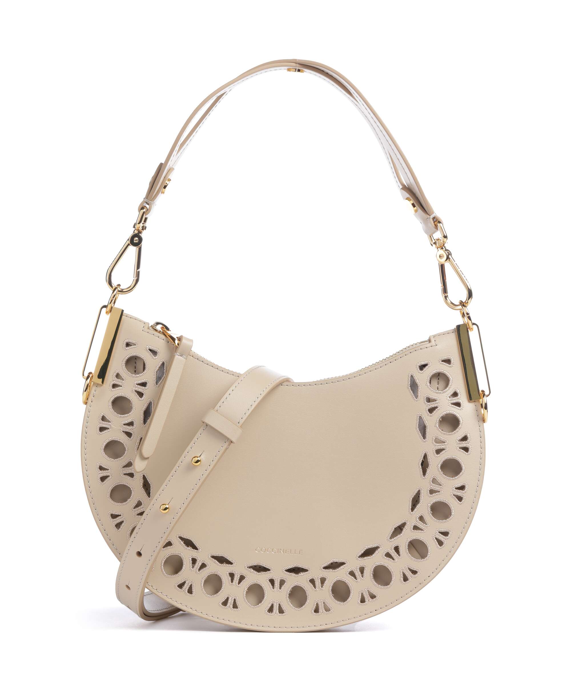 Coccinelle Sunup Monogram Sangallo Torba na ramię sandshell