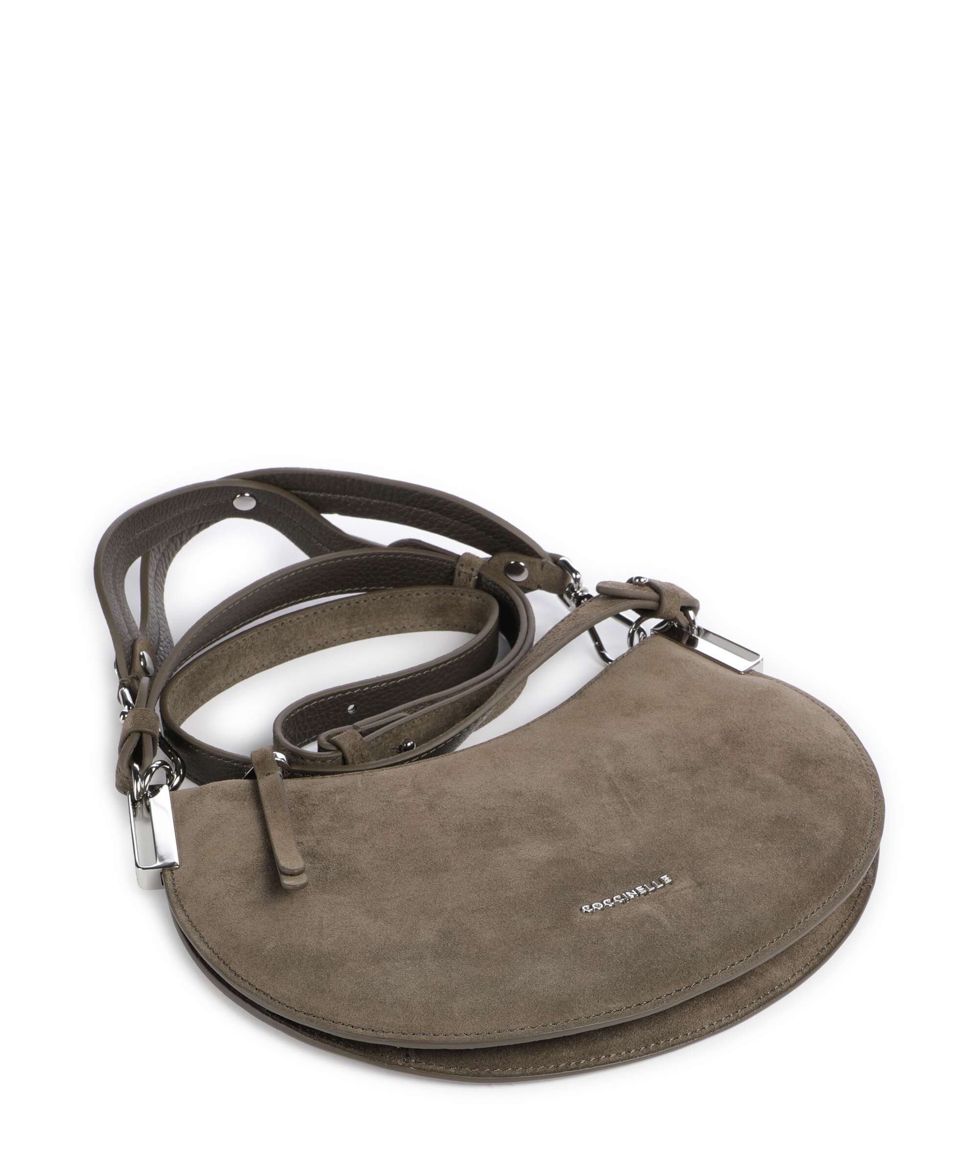 Coccinelle Sunup Suede Torba na ramię fango - Image 6