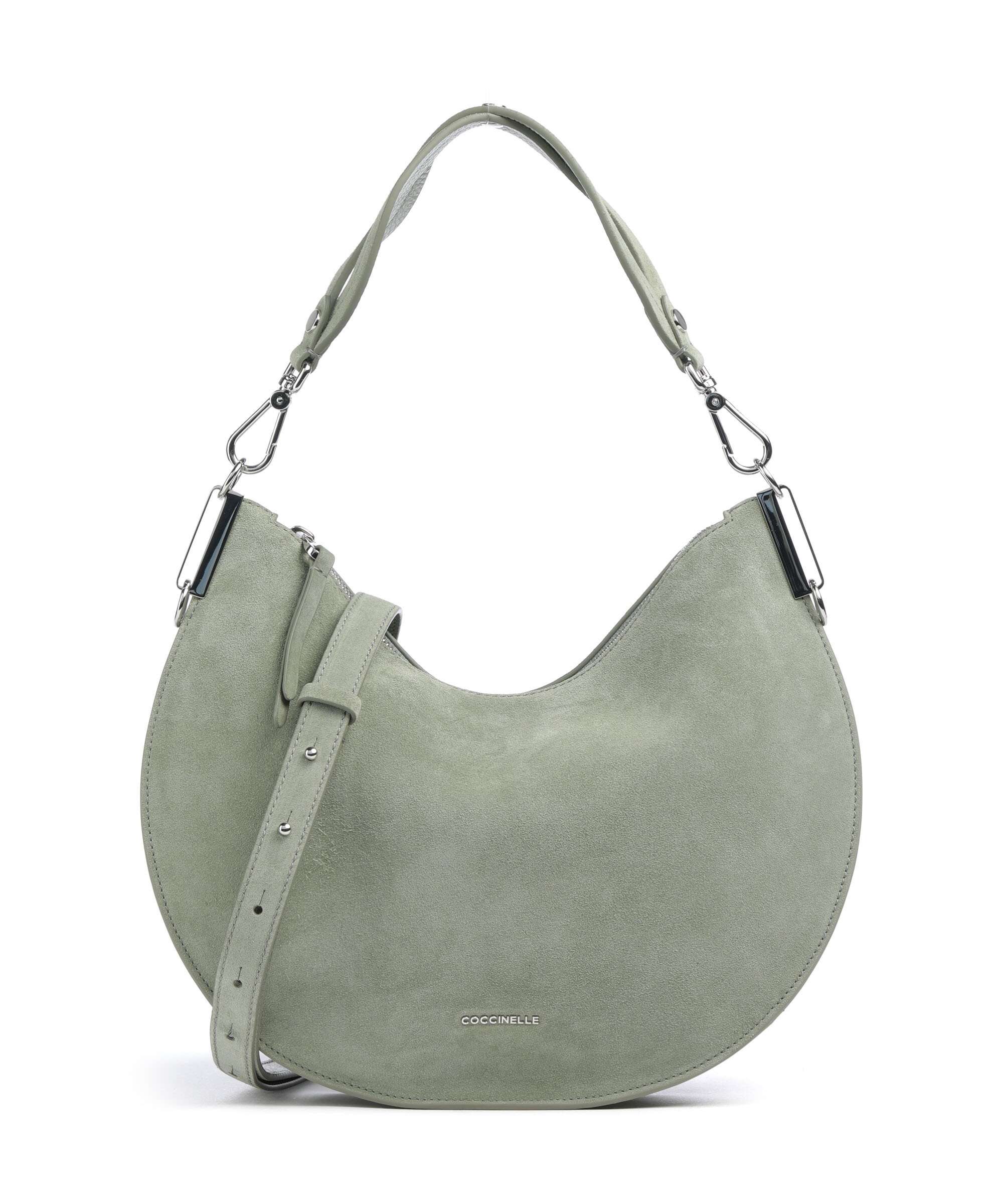 Coccinelle Sunup Suede Torebka worek greenery