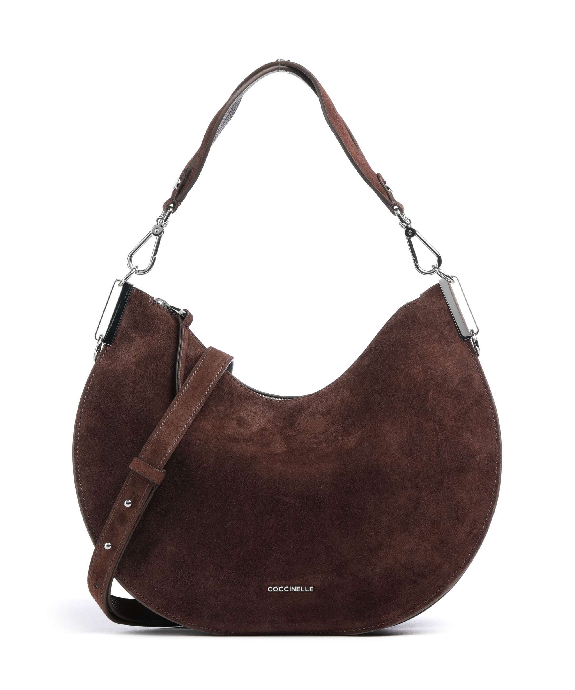 Coccinelle Sunup Suede Torebka worek brunette