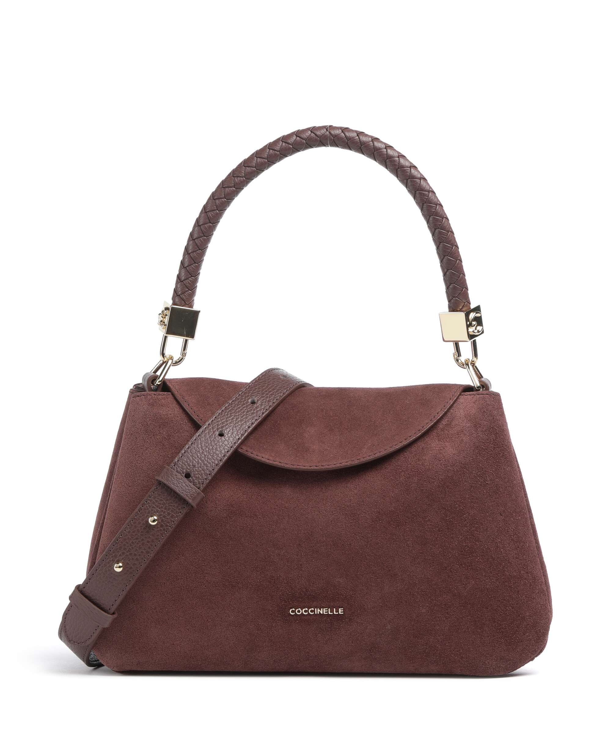 Coccinelle Tiggy Suede Torba na ramię berry