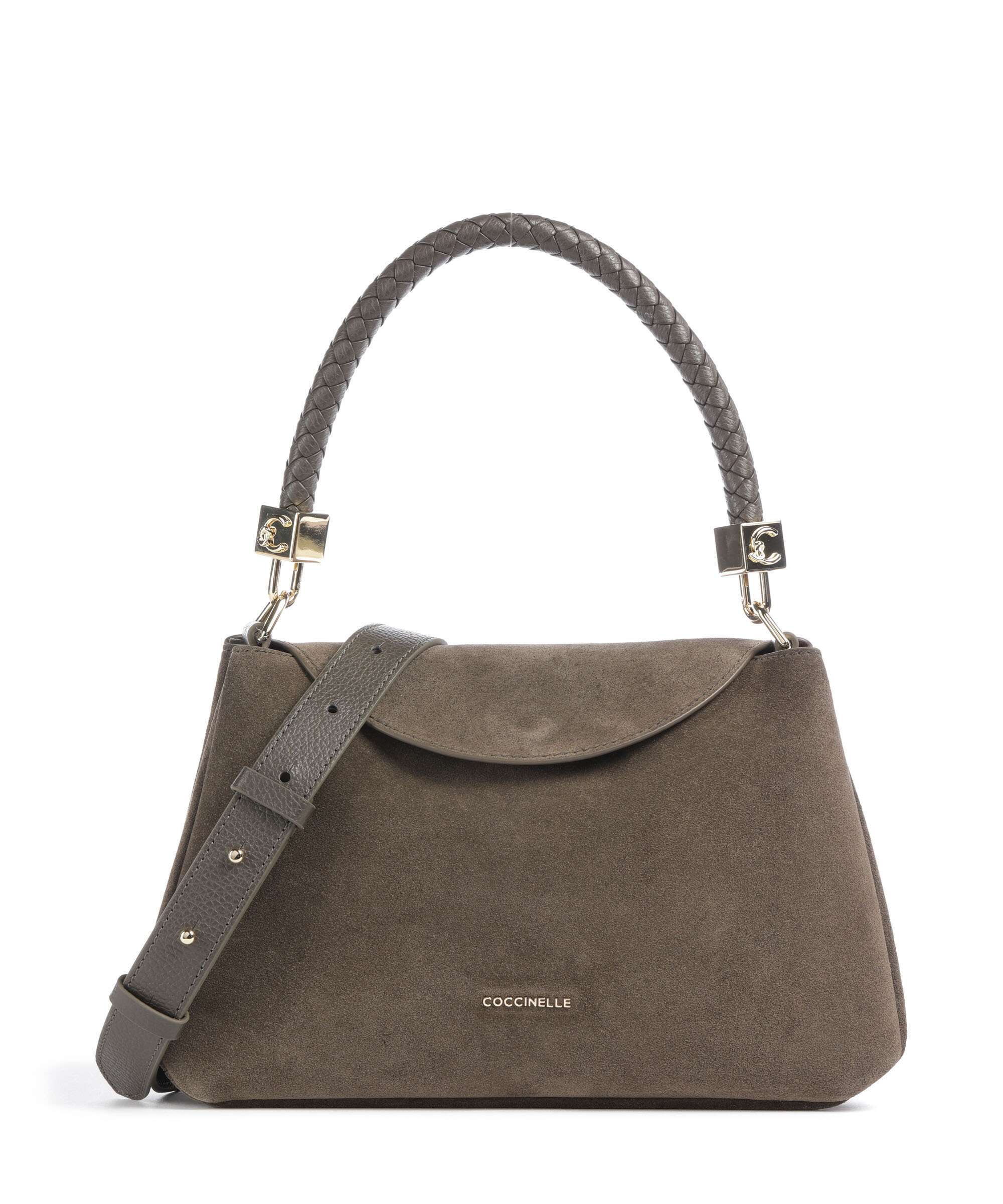 Coccinelle Tiggy Suede Torba na ramię fango