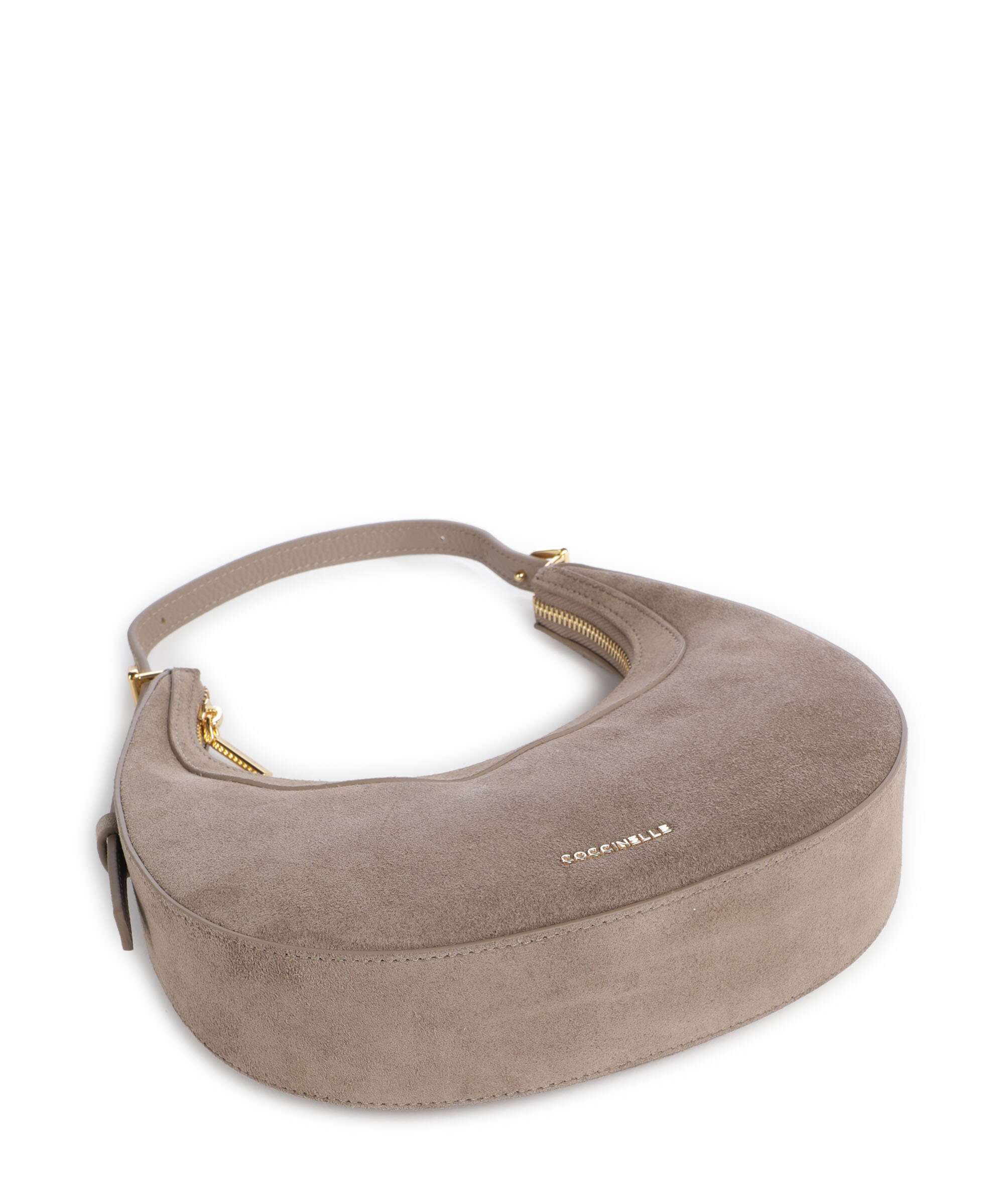 Coccinelle Whisper Suede Torba na ramię warm taupe - Image 4