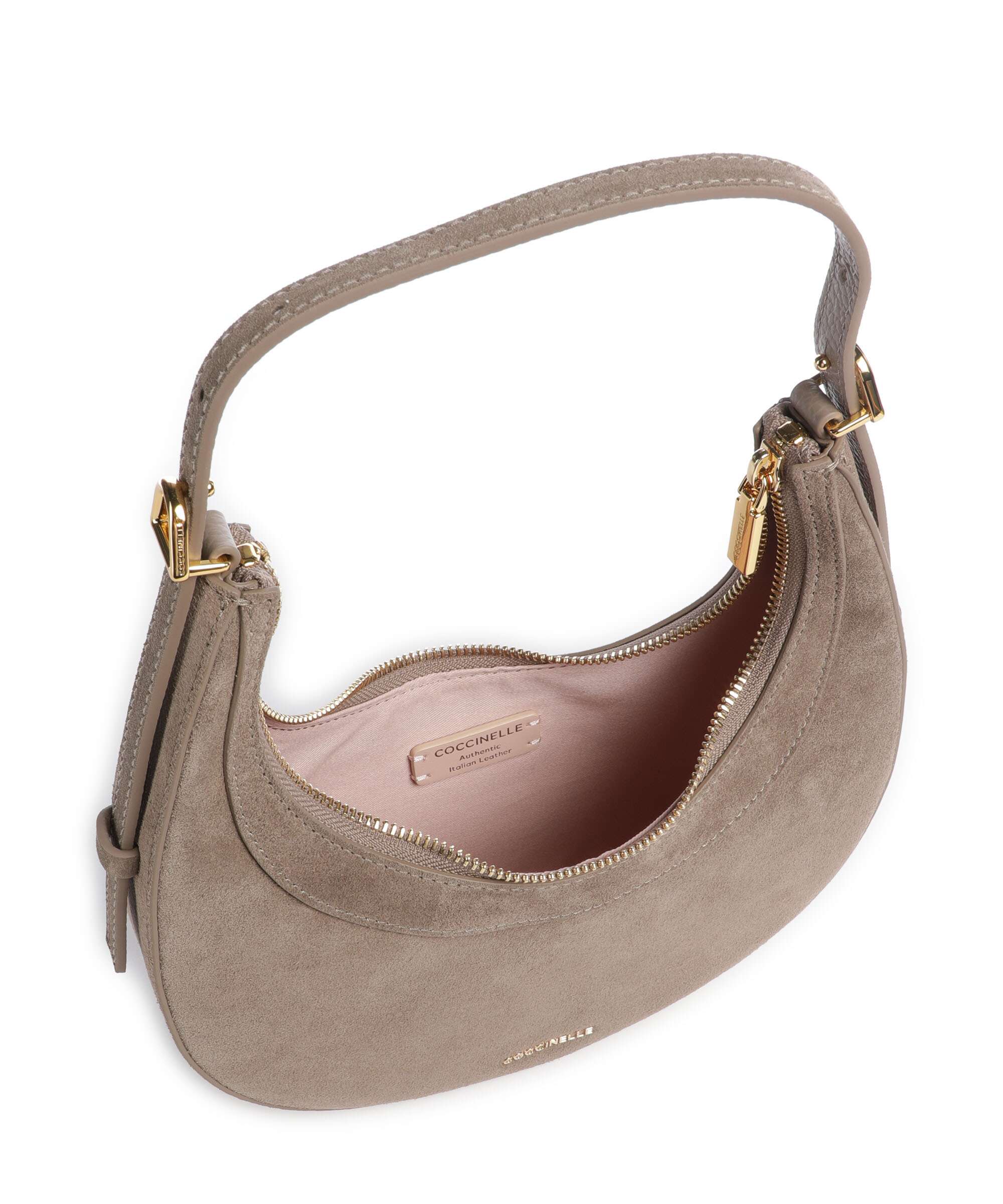 Coccinelle Whisper Suede Torba na ramię warm taupe - Image 5