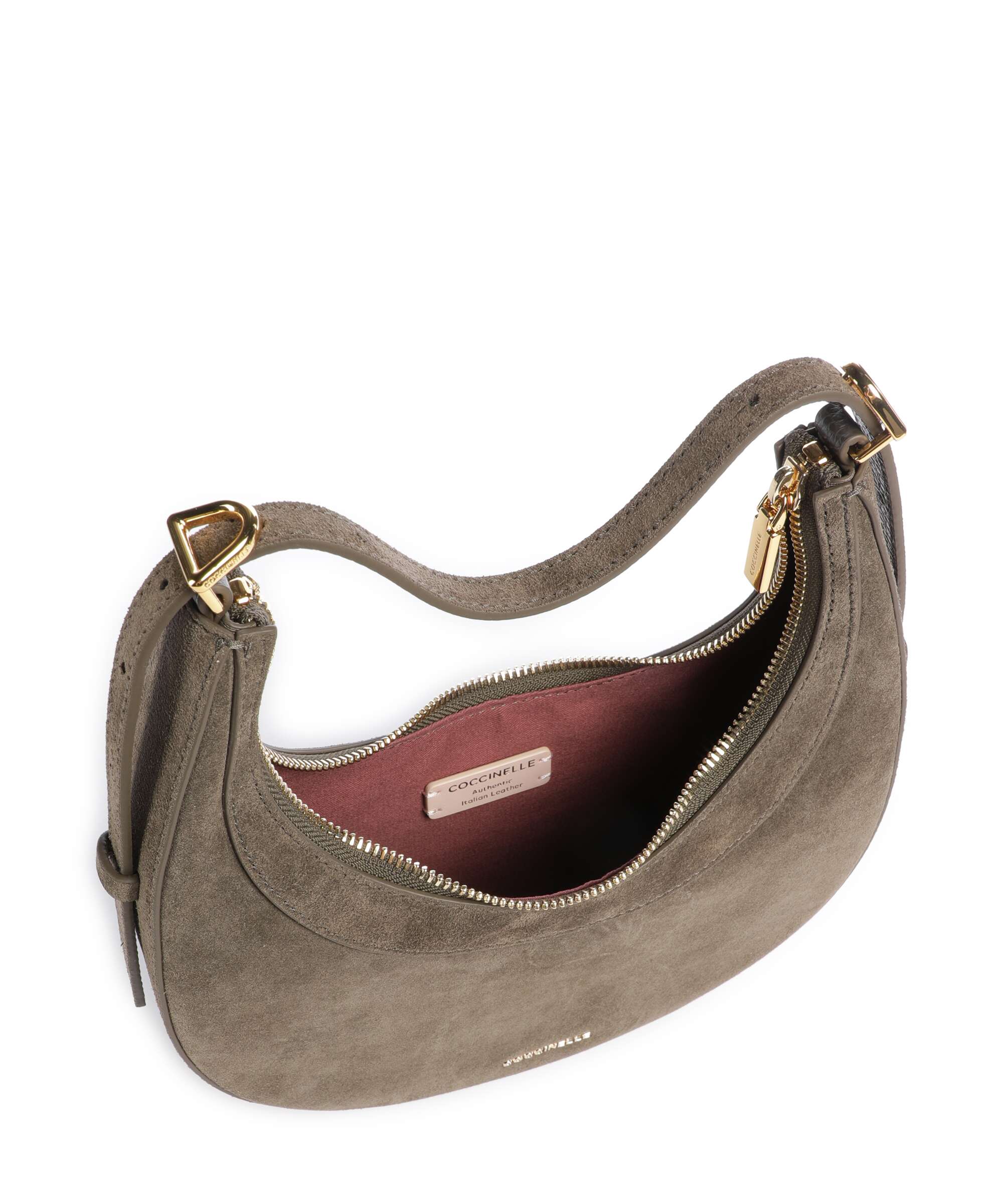 Coccinelle Whisper Suede Torba na ramię fango - Image 6