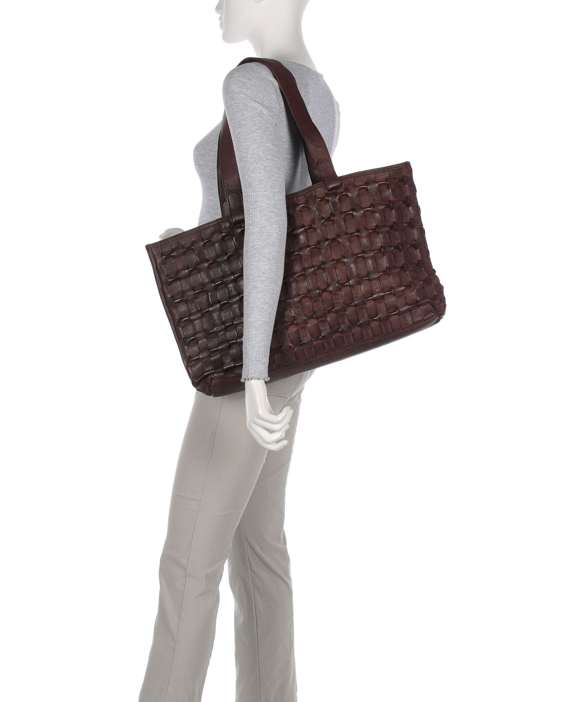 Depeche Modern Handcraft Torba na zakupy choco brown - Image 3