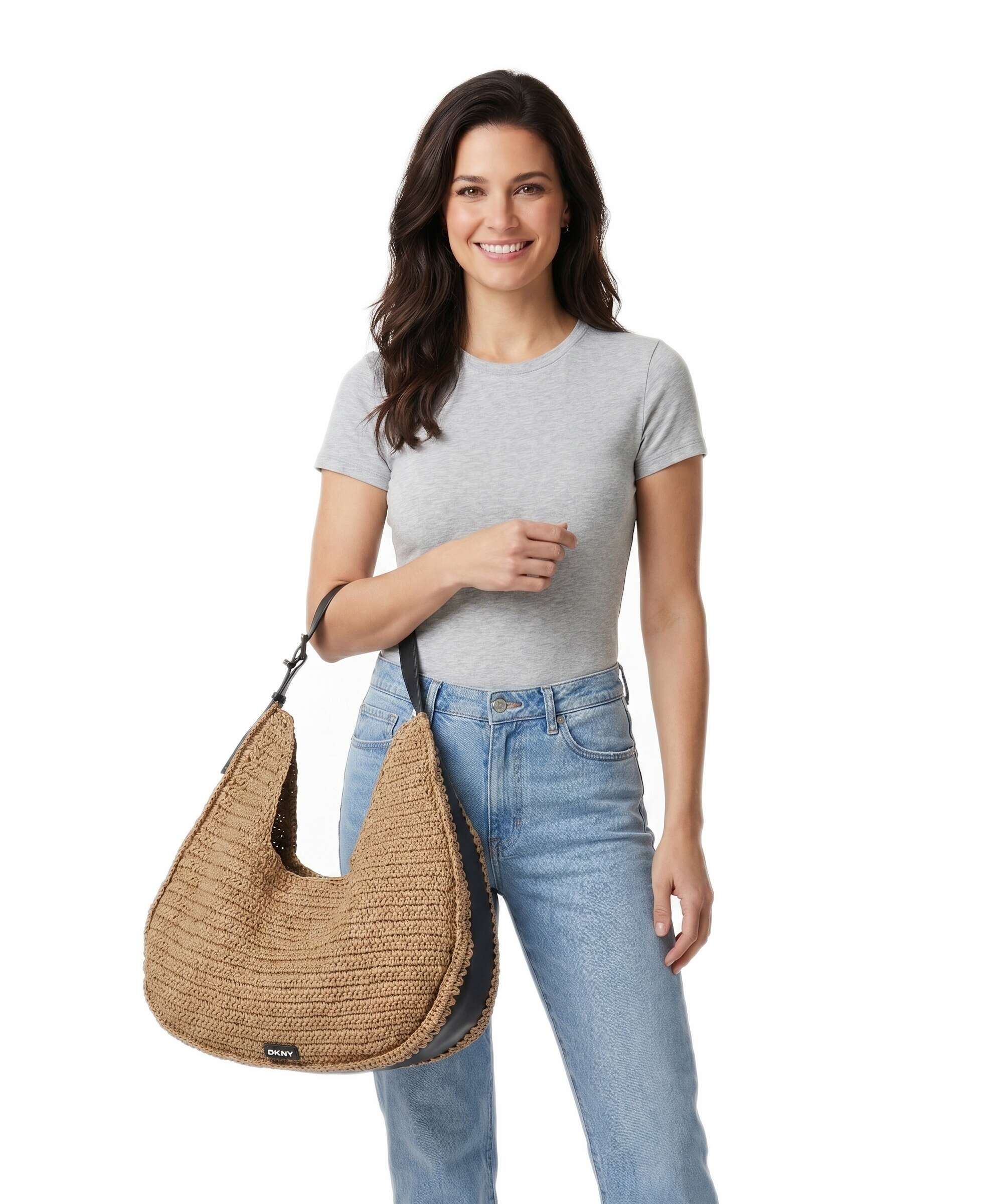 DKNY Camila Large Torebka worek natural/black - Image 3