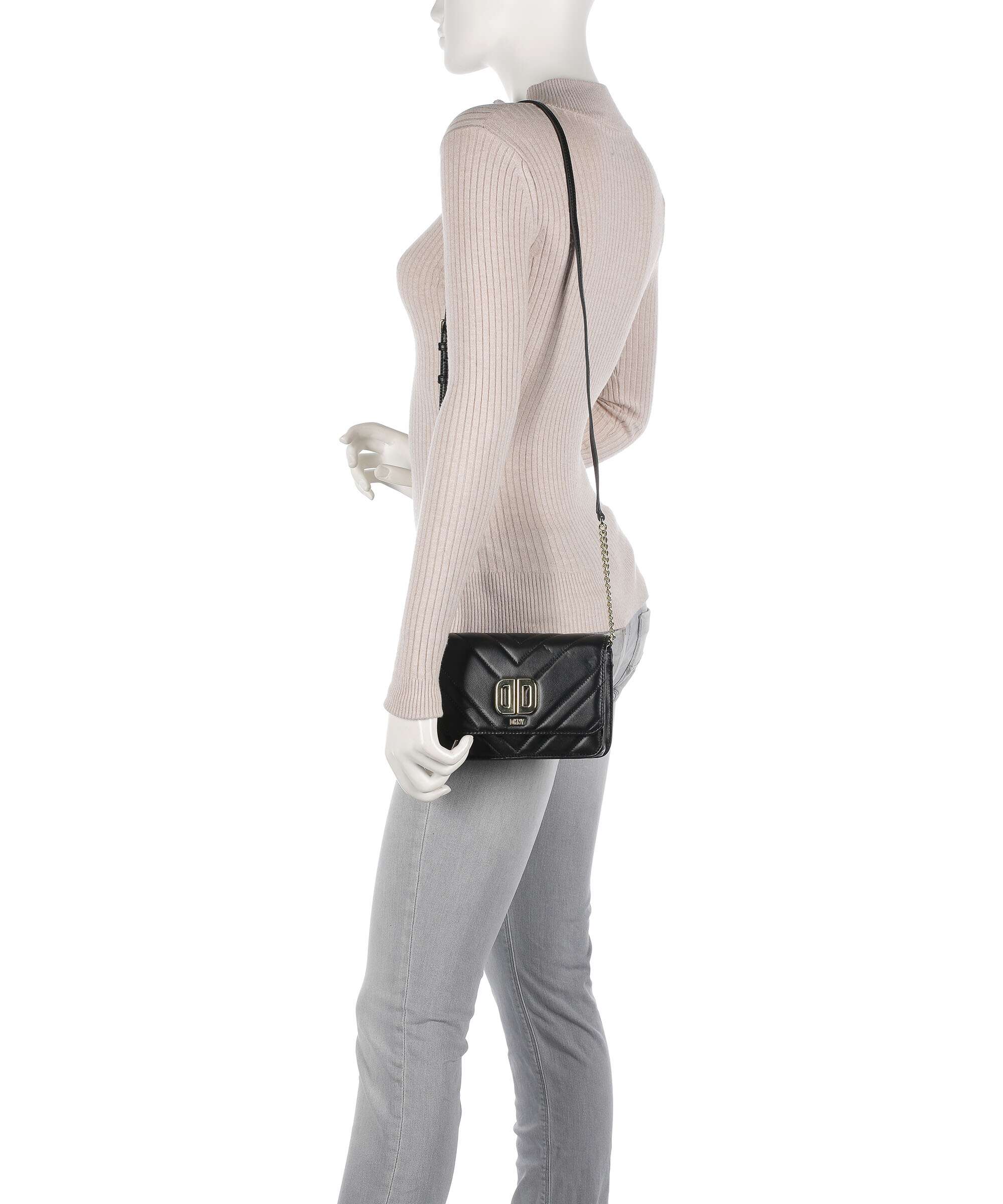 DKNY Delphine Torba przez ramię black/gold - Image 3
