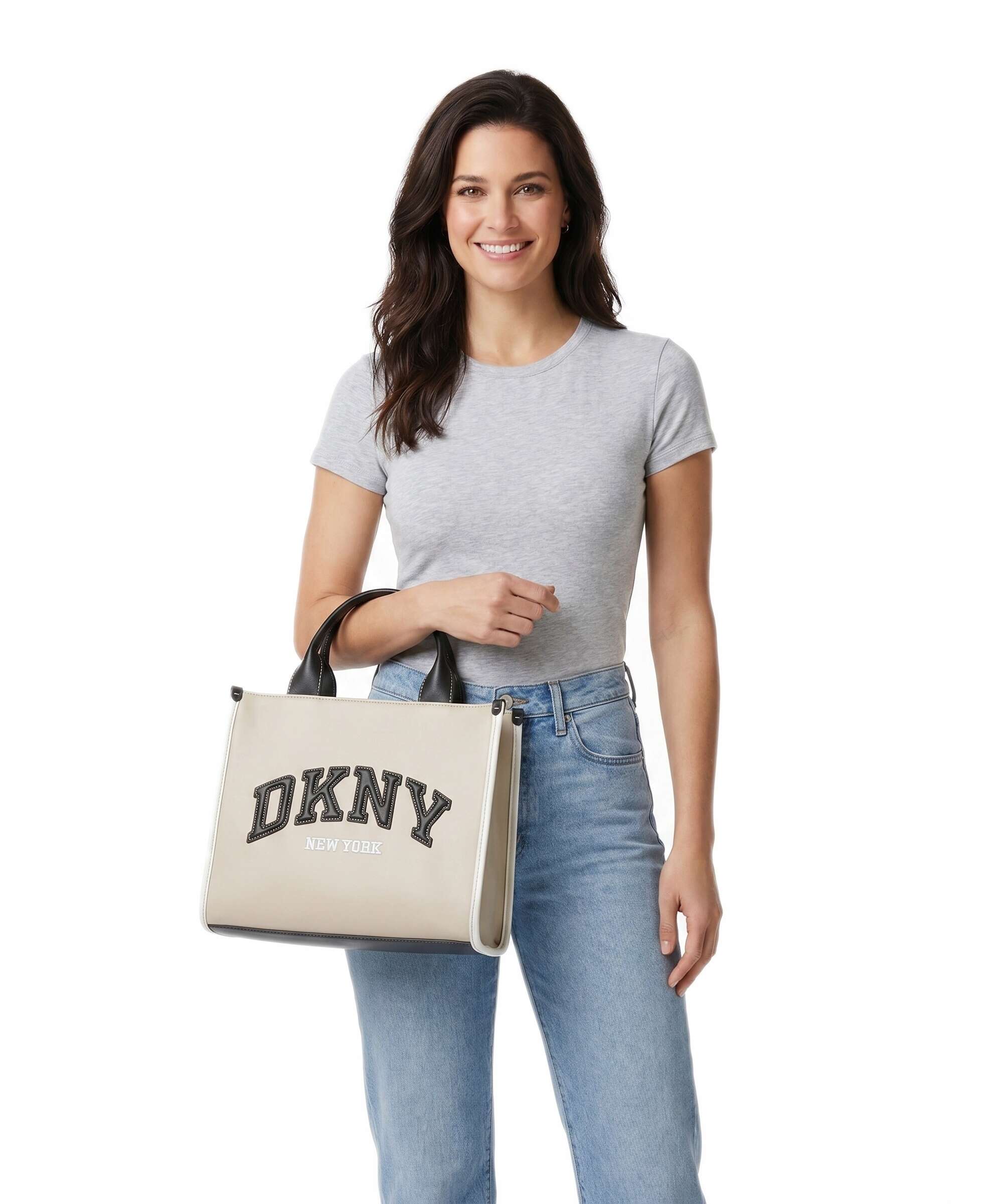 DKNY Hadlee Medium Torebka light taupe - Image 3