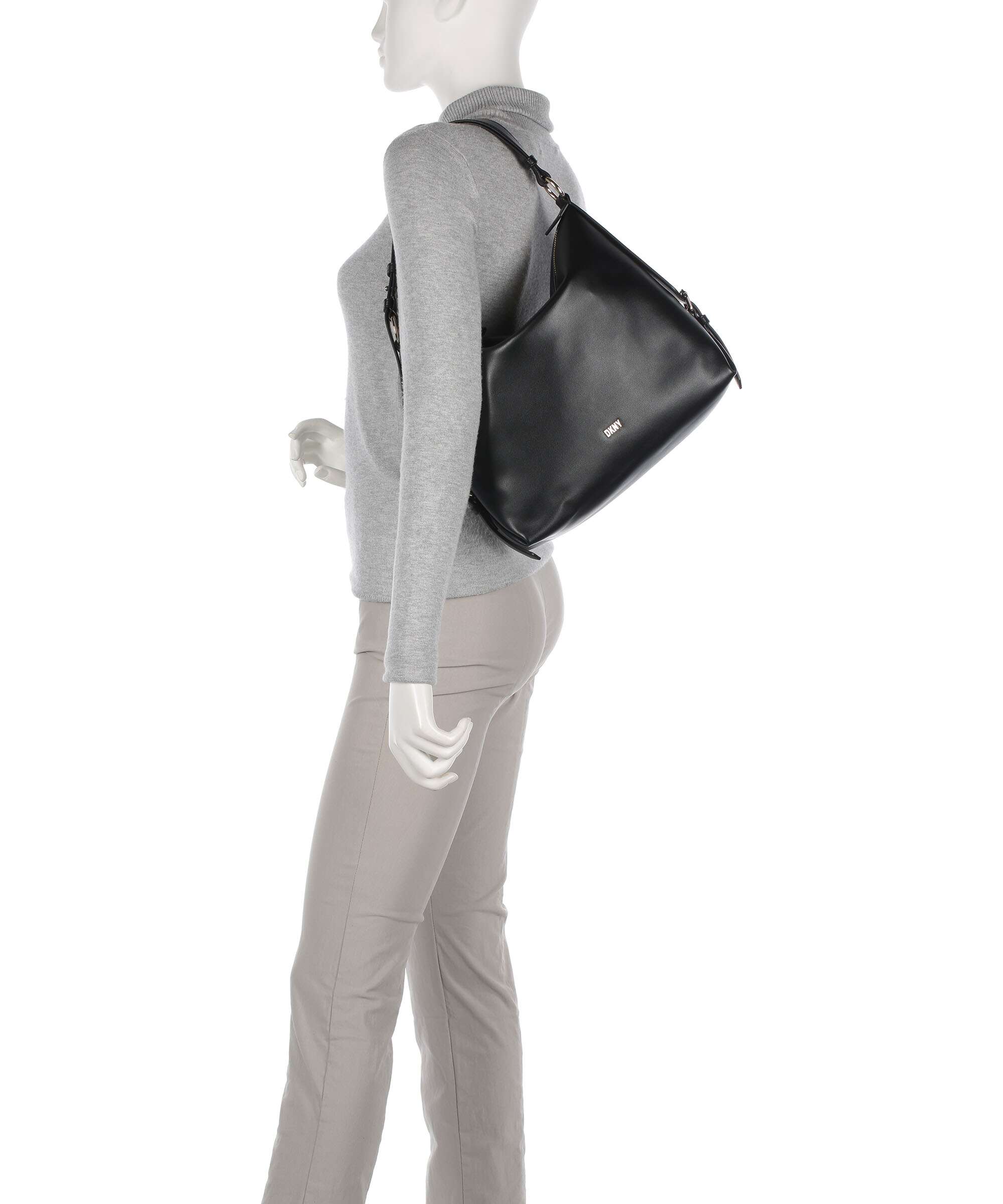 DKNY Milano The Village Torebka worek black/gold - Image 3
