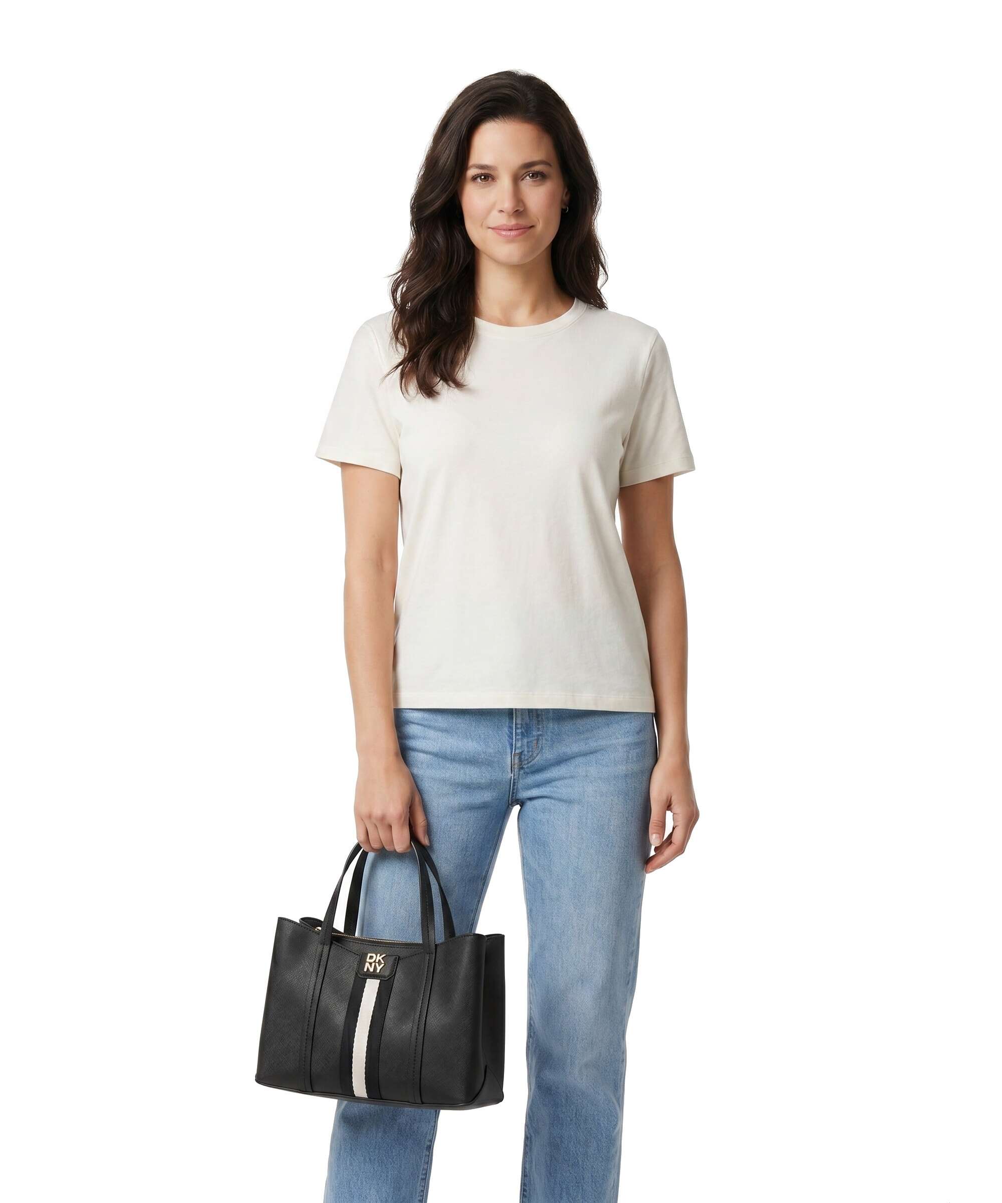 DKNY Nuri Medium Torebka black/gold - Image 3