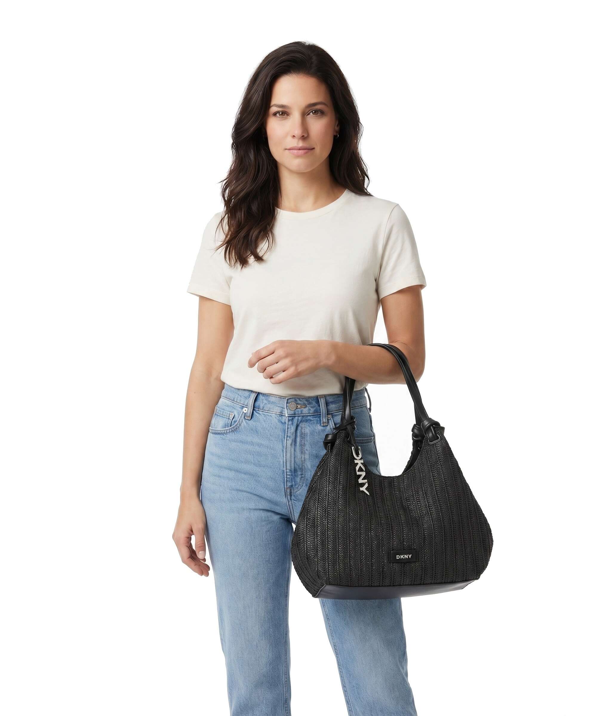 DKNY Paula Medium Torba na zakupy black/silver - Image 3