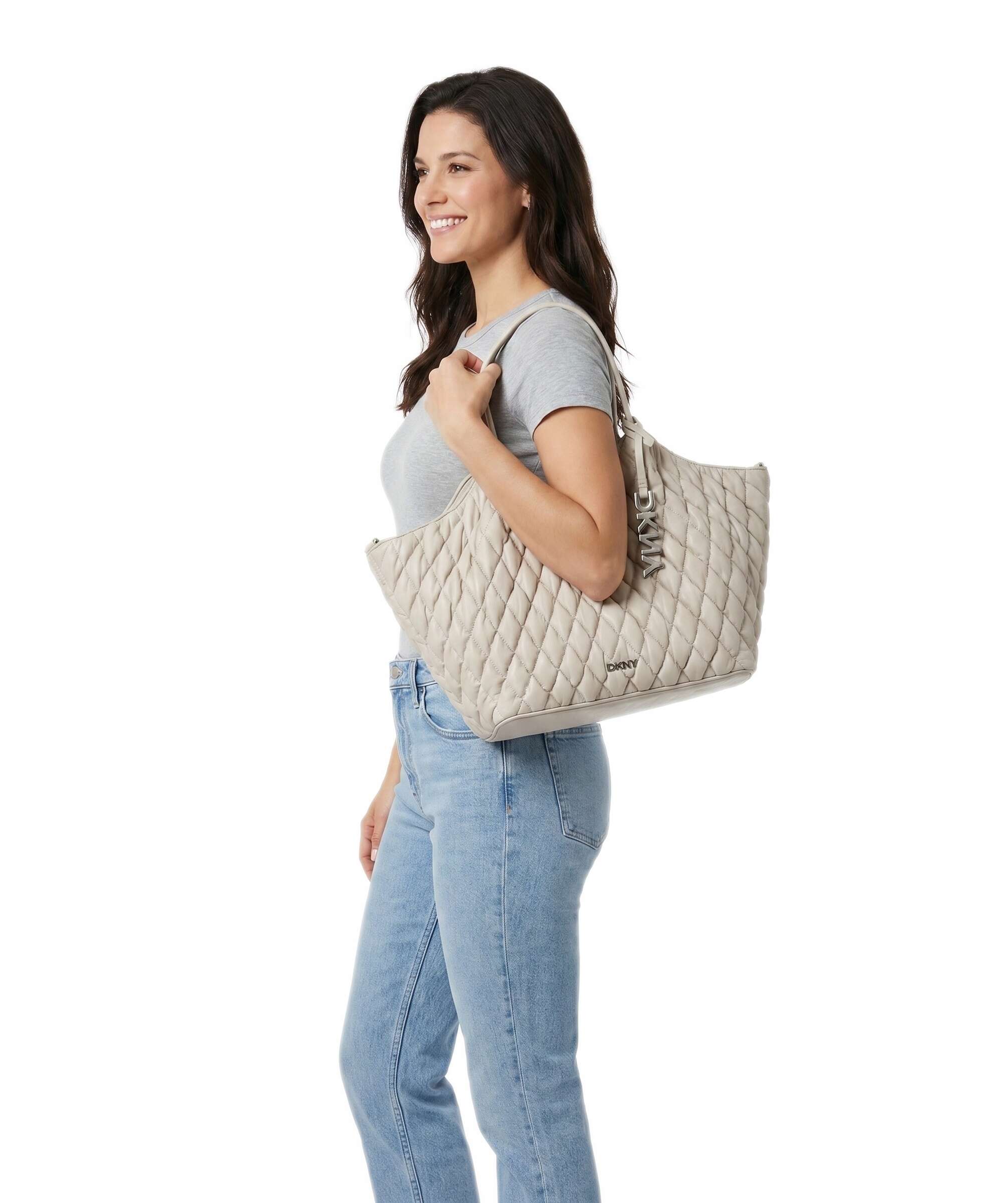 DKNY Paula Medium Torba na zakupy light taupe - Image 3