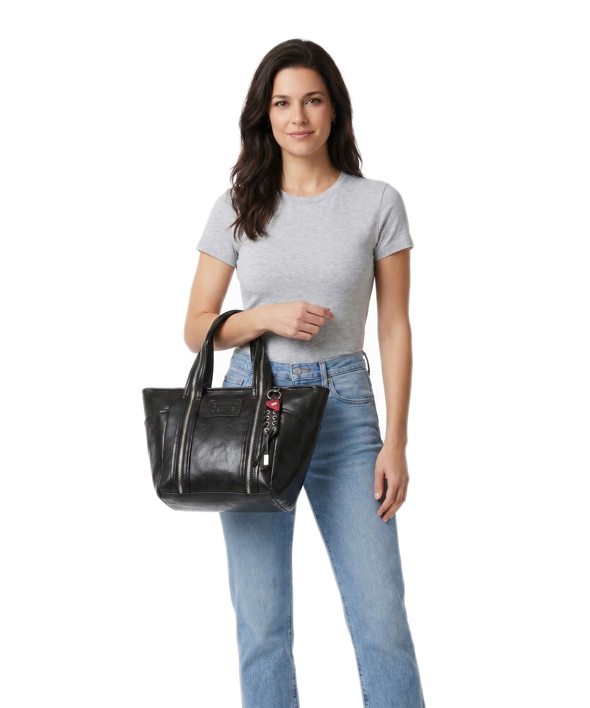 DKNY Verena Medium Torebka black/silver - Image 3