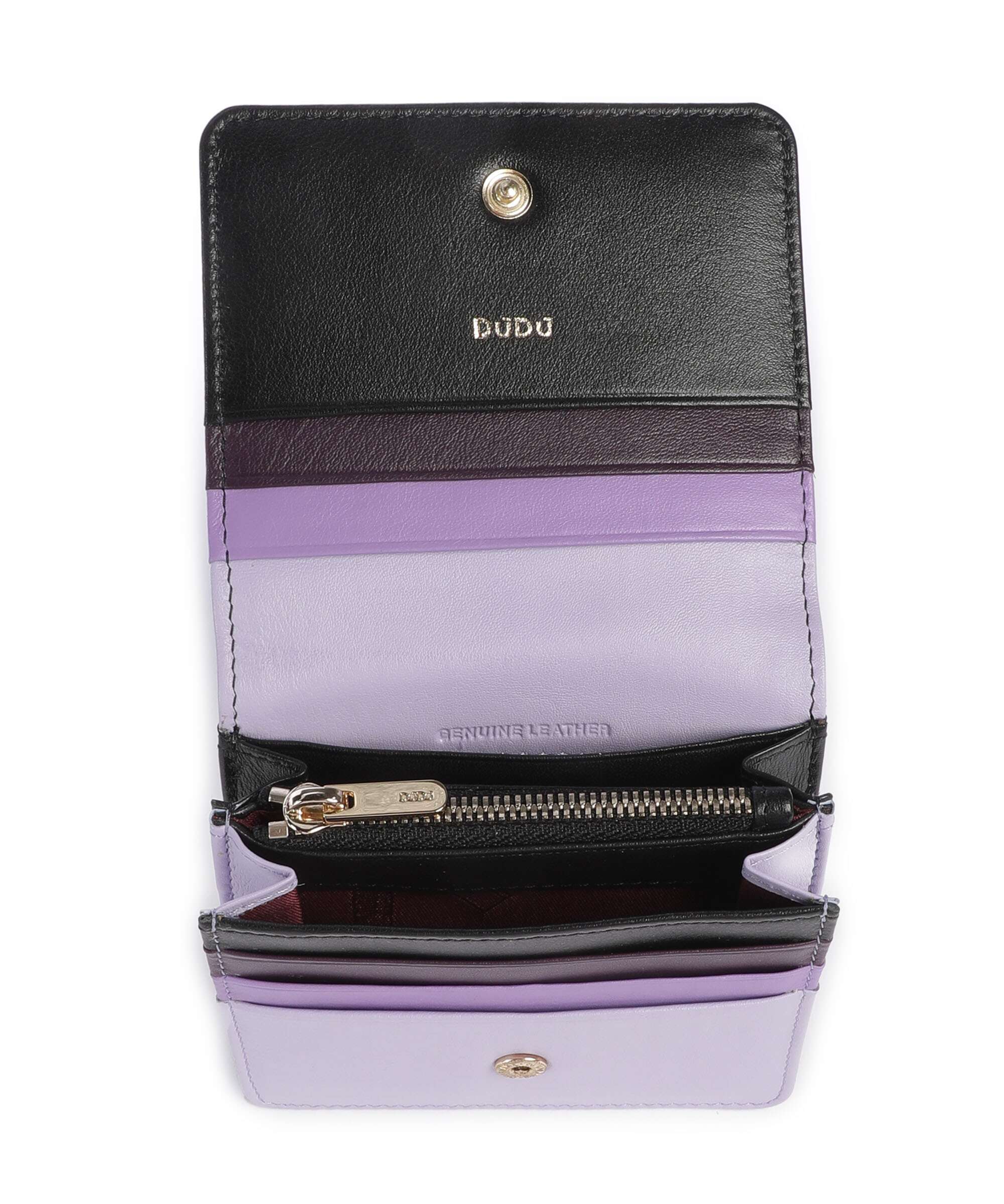 DuDu Bags Flores Portfel black lavender - Image 2