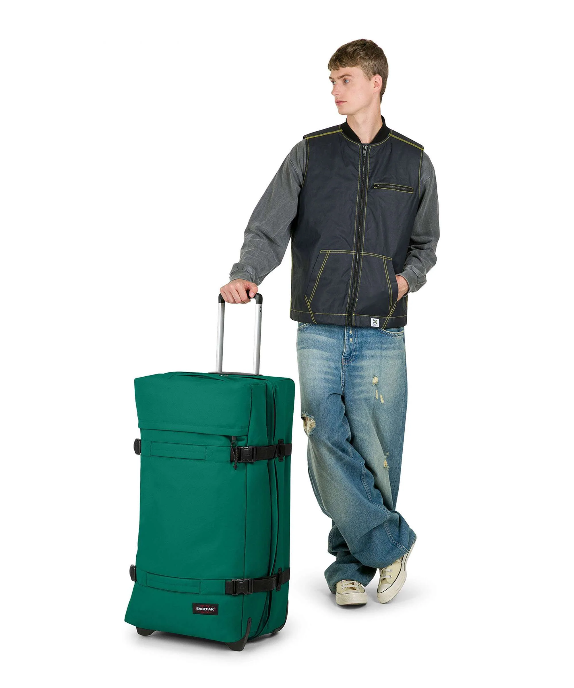 Eastpak Tarp Transit'R L Torba podróżna na kółkach pineneedle green - Image 3