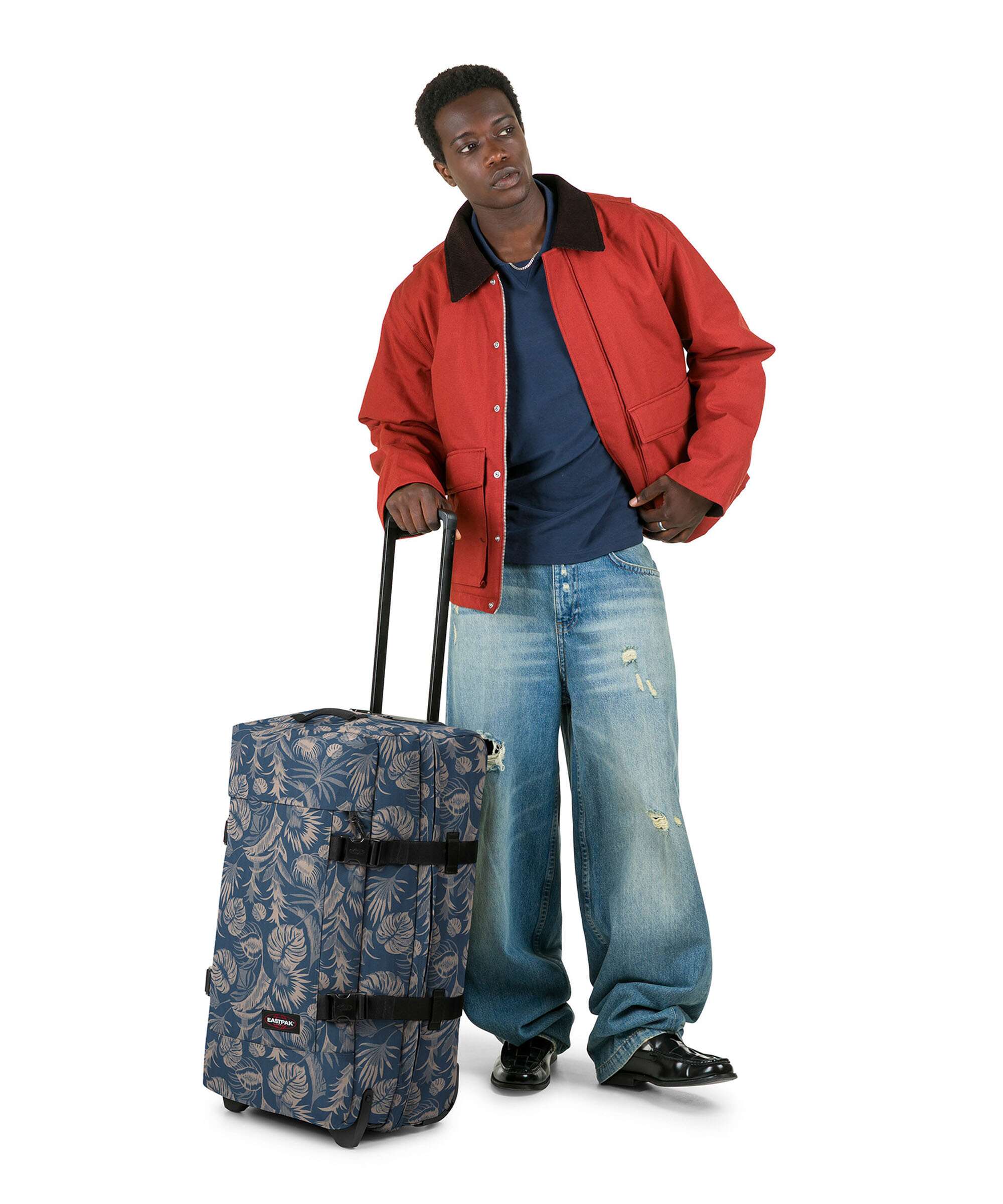 Eastpak Tranverz M Torba podróżna na kółkach brize blue beige - Image 3