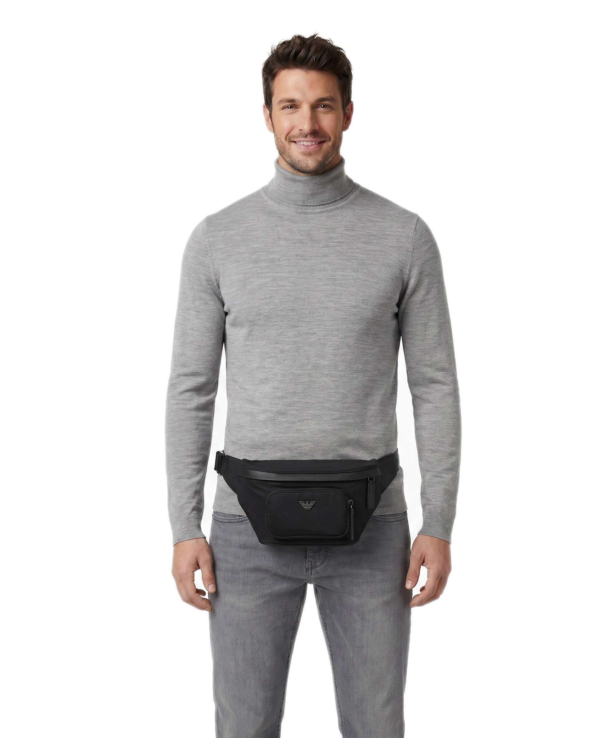 Emporio Armani Nylon Recycled Saszetka nerka black beauty - Image 3