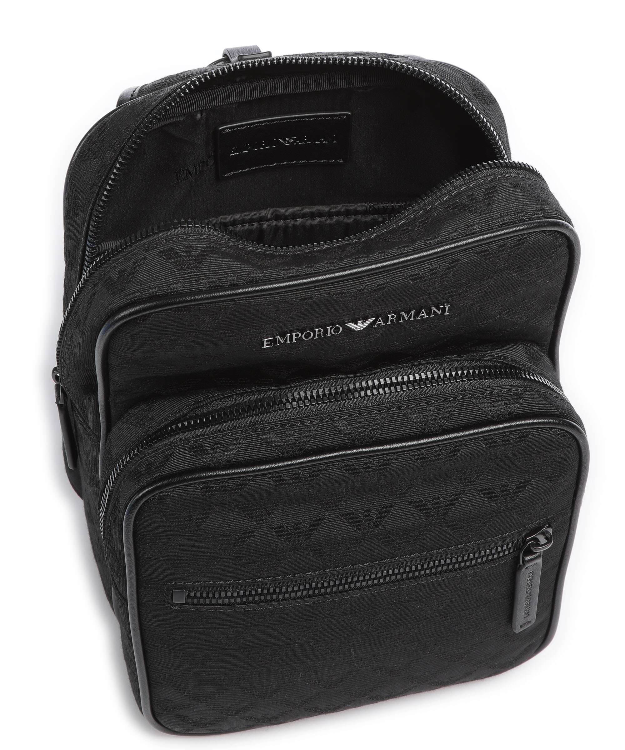 Emporio Armani Omnia Jacquard Plecak na jedno ramię black - Image 6