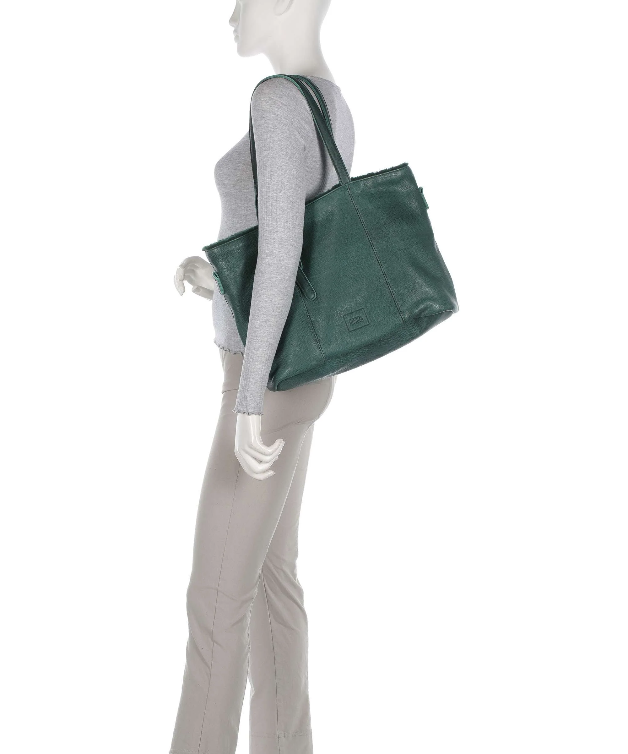 FredsBruder Inside Out Torba na zakupy petrol green - Image 3