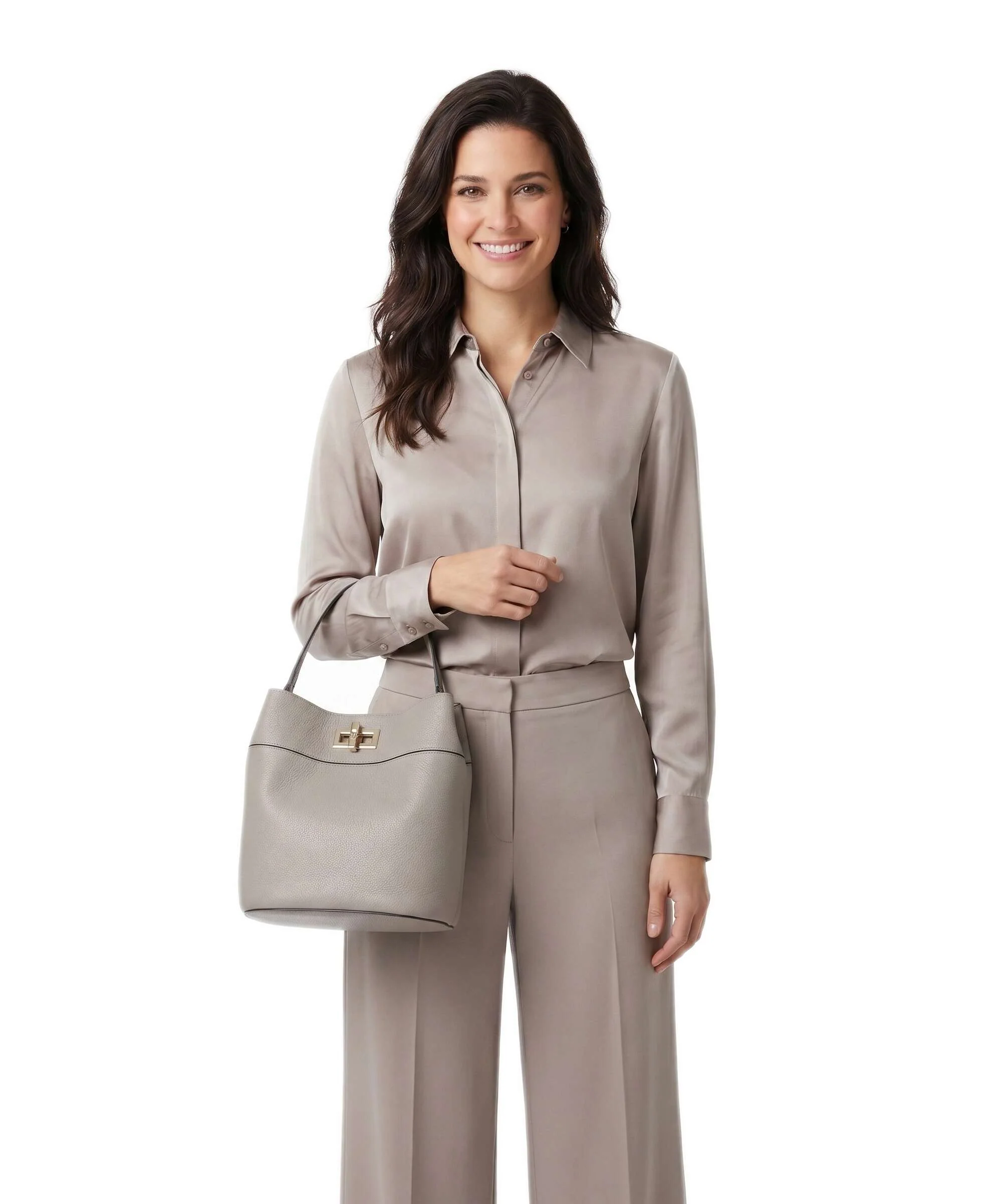 Furla Amelia M Torebka worek cachemire gray - Image 3