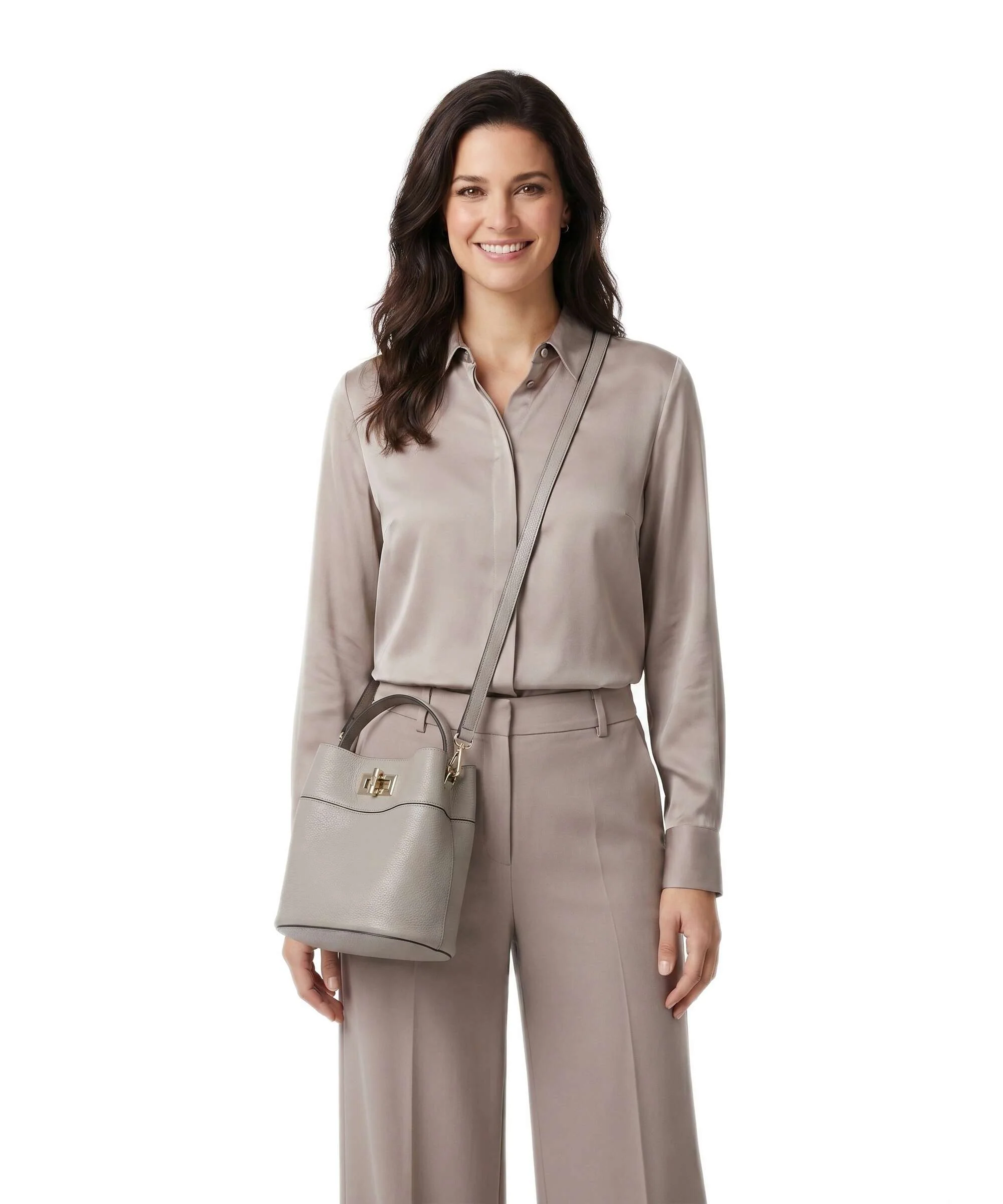 Furla Amelia Mini Torebka worek cachemire gray - Image 3