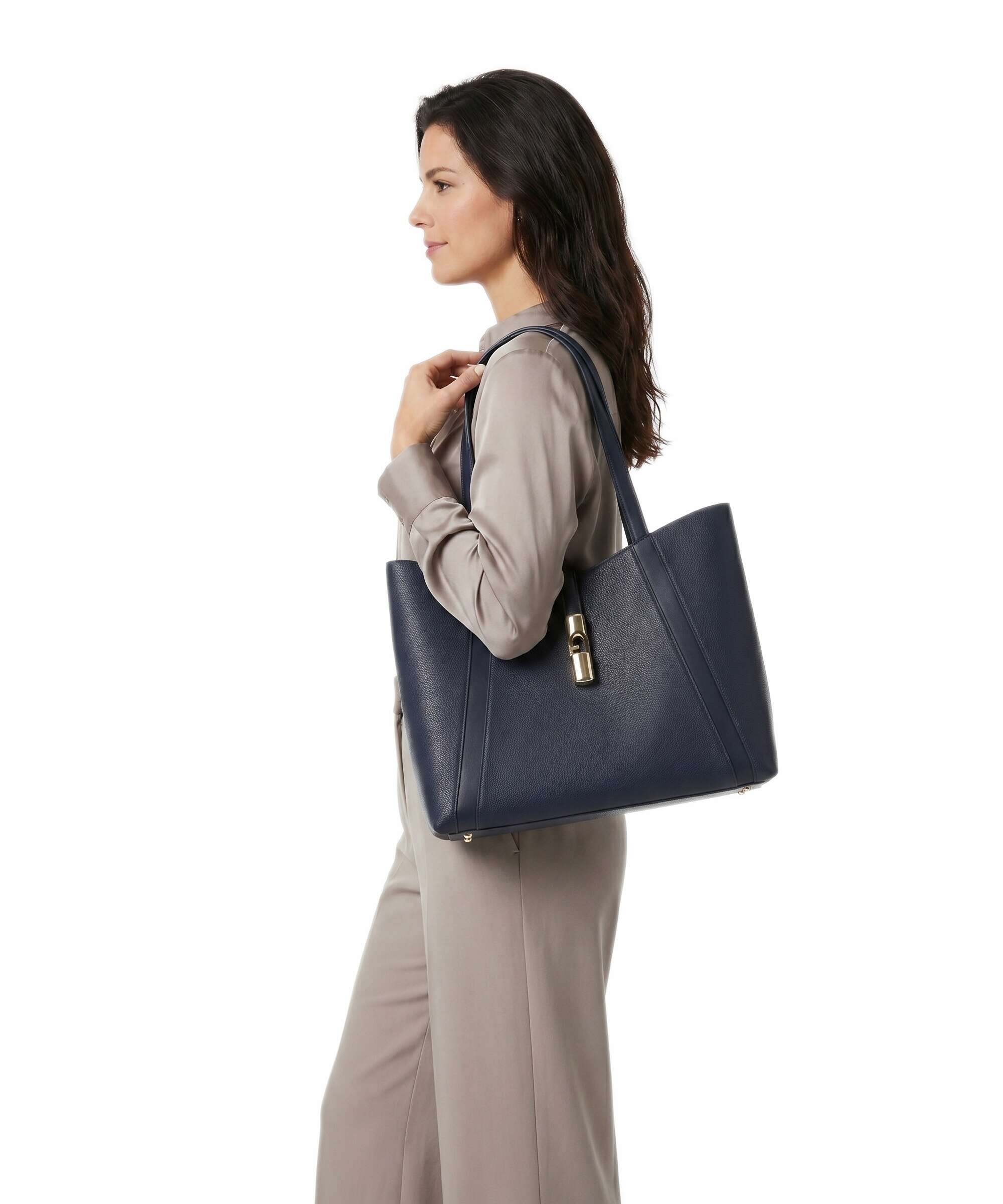 Furla Goccia L Torba na zakupy blu reale - Image 3