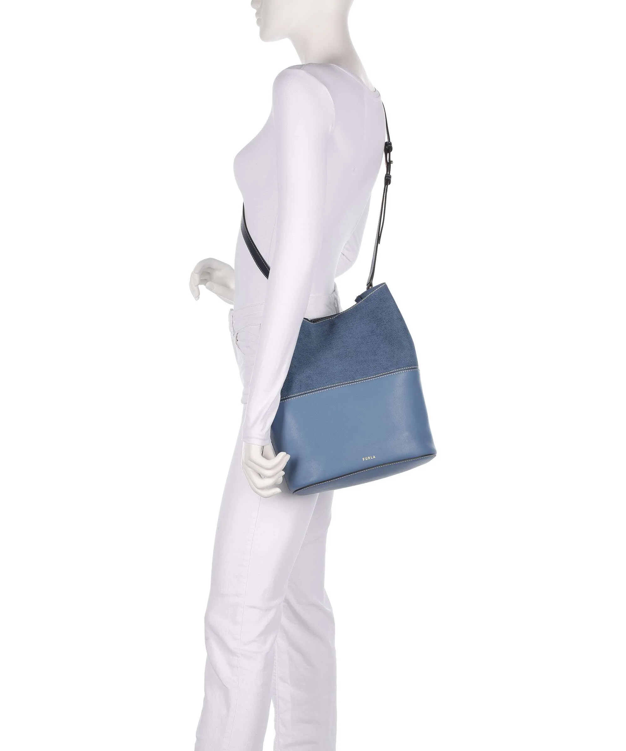 Furla Sfera S Torebka worek denim - Image 3
