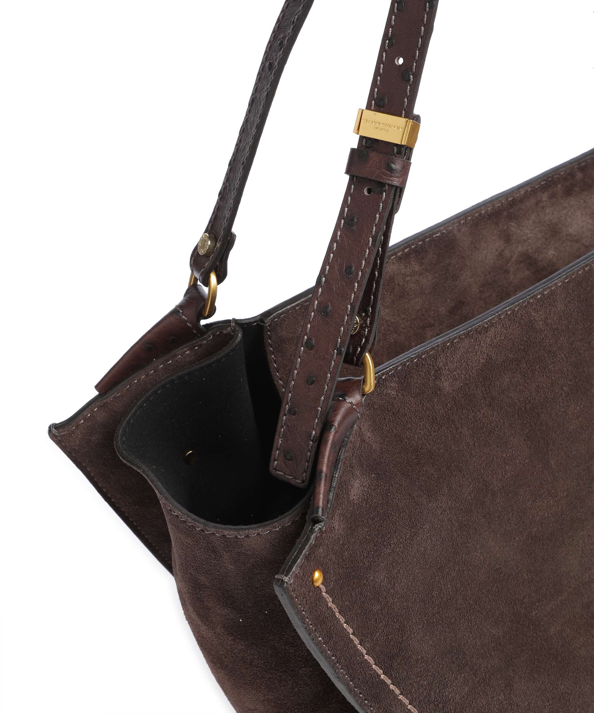 Gianni Chiarini Bloom Torebka worek moka - Image 4