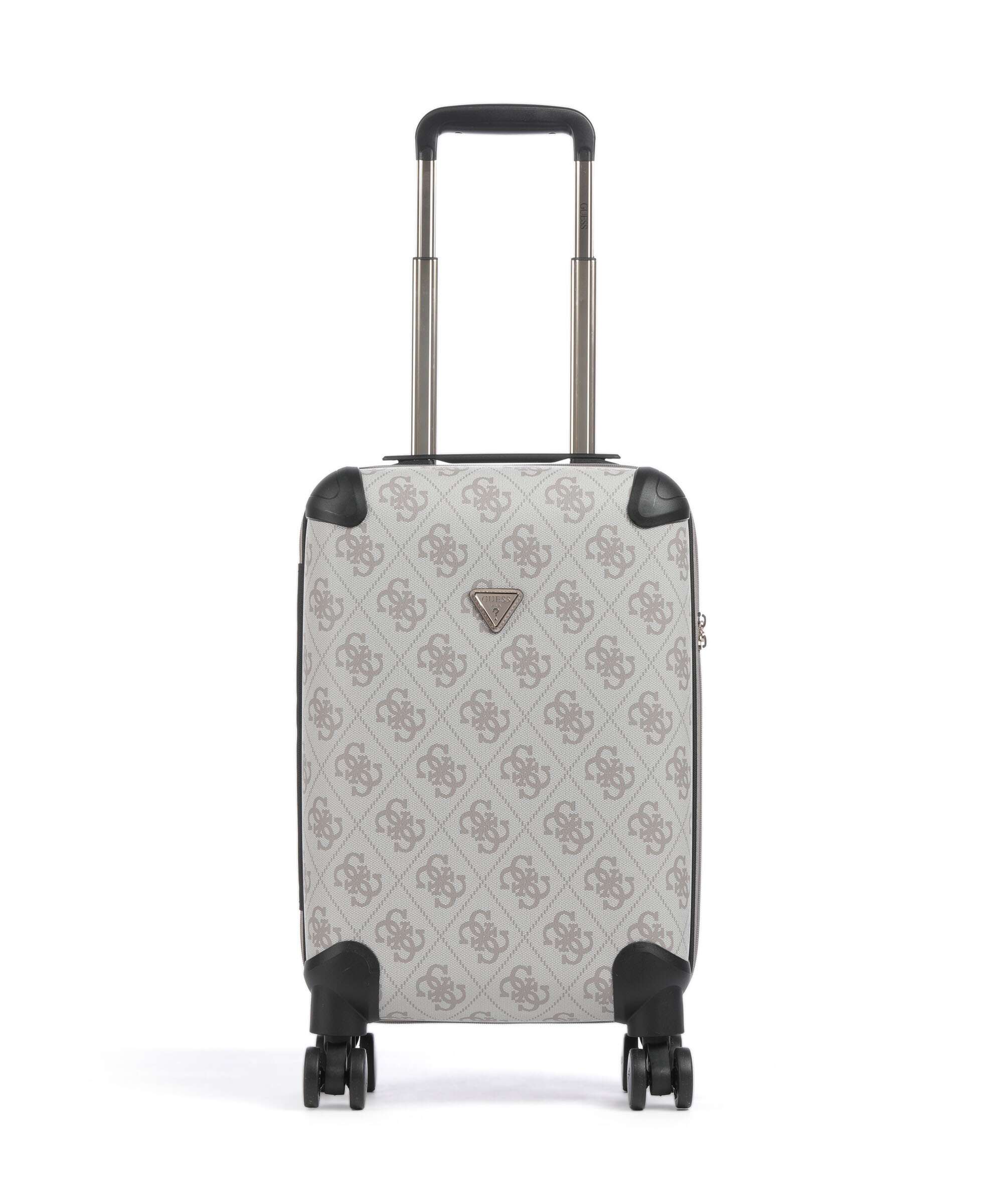 Guess Berta 4G Logo Walizka na 4 kołach dark taupe logo