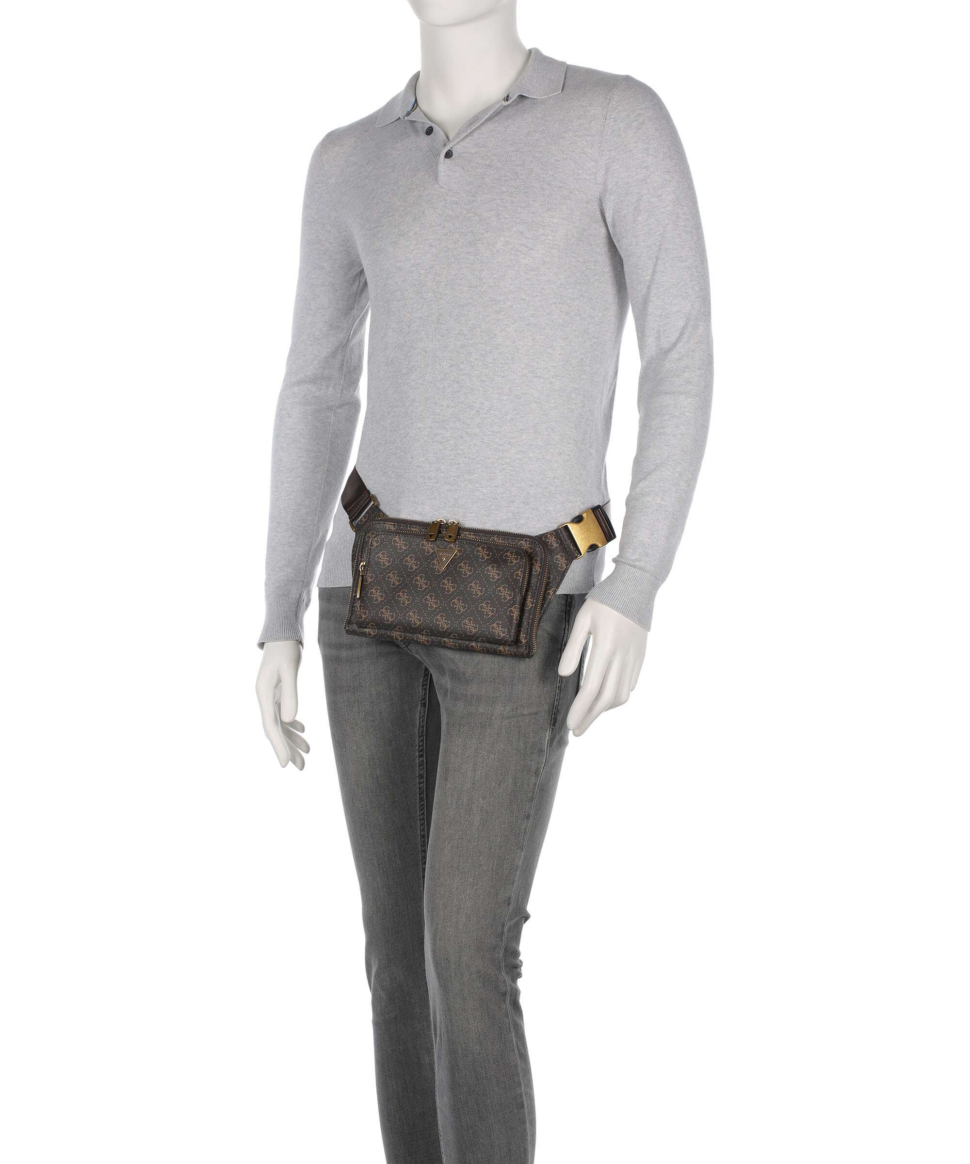 Guess Milano 4G Eco Saszetka nerka brown/ochre - Image 3