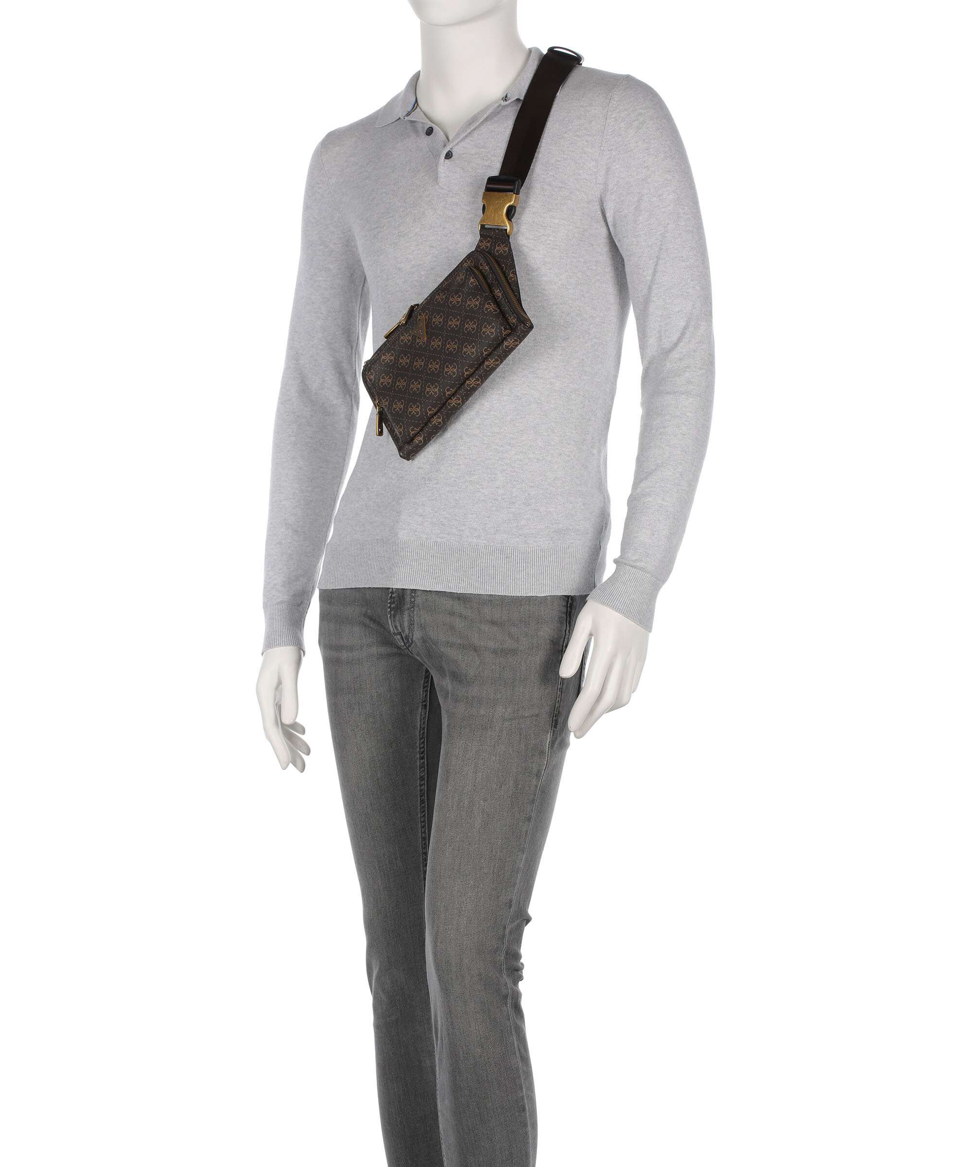 Guess Milano 4G Eco Saszetka nerka brown/ochre - Image 4