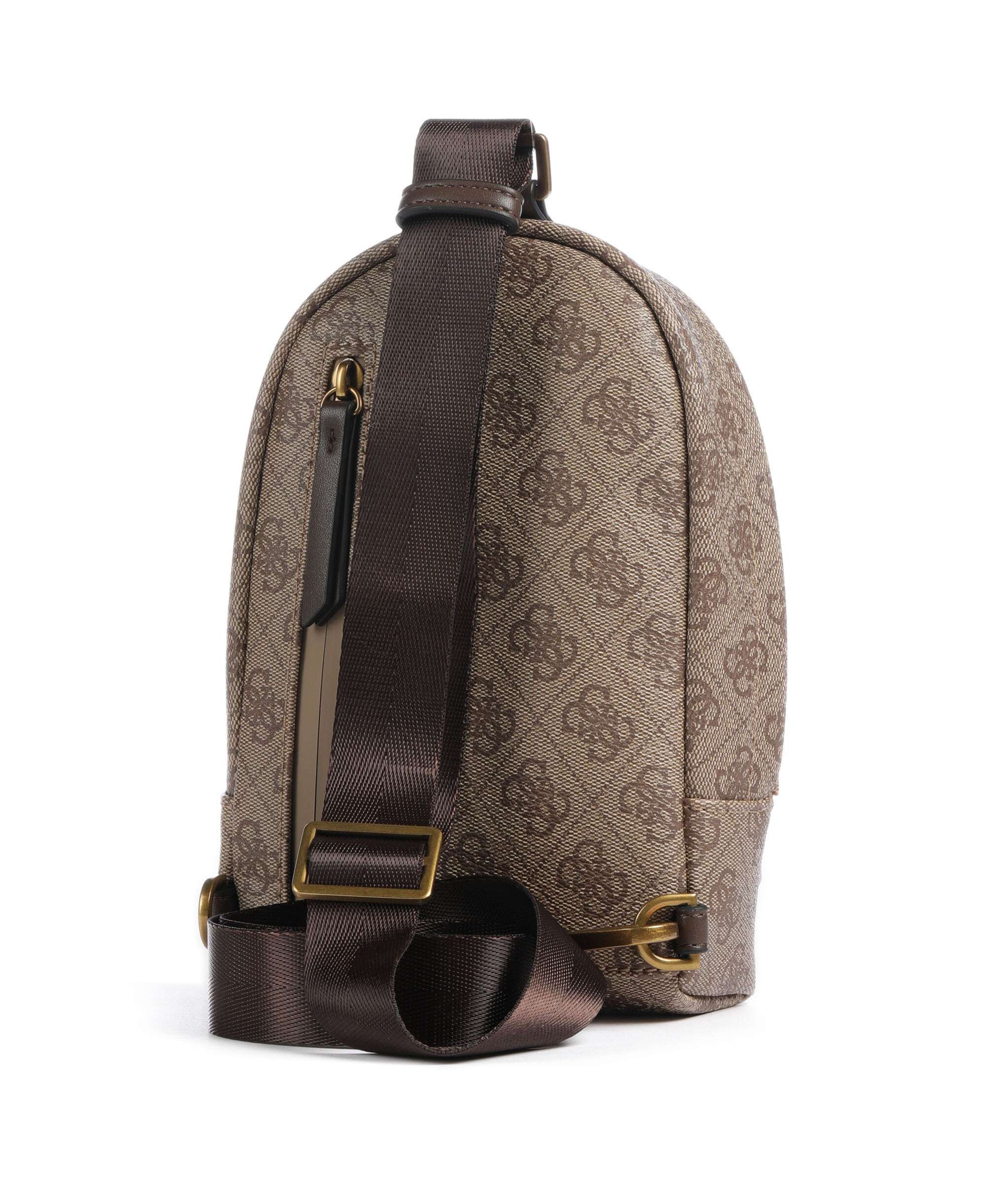 Guess Milano Eco Plecak na jedno ramię beige/brown - Image 2
