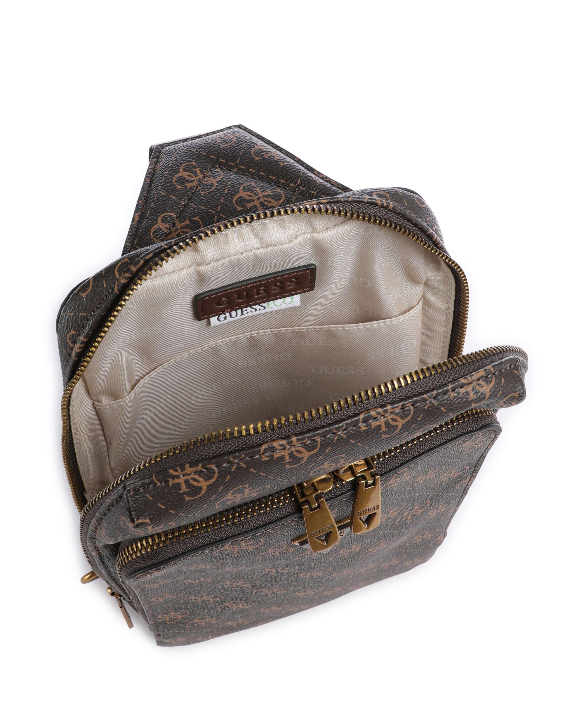 Guess Milano Plecak na jedno ramię brown/ochre/burgundy - Image 6