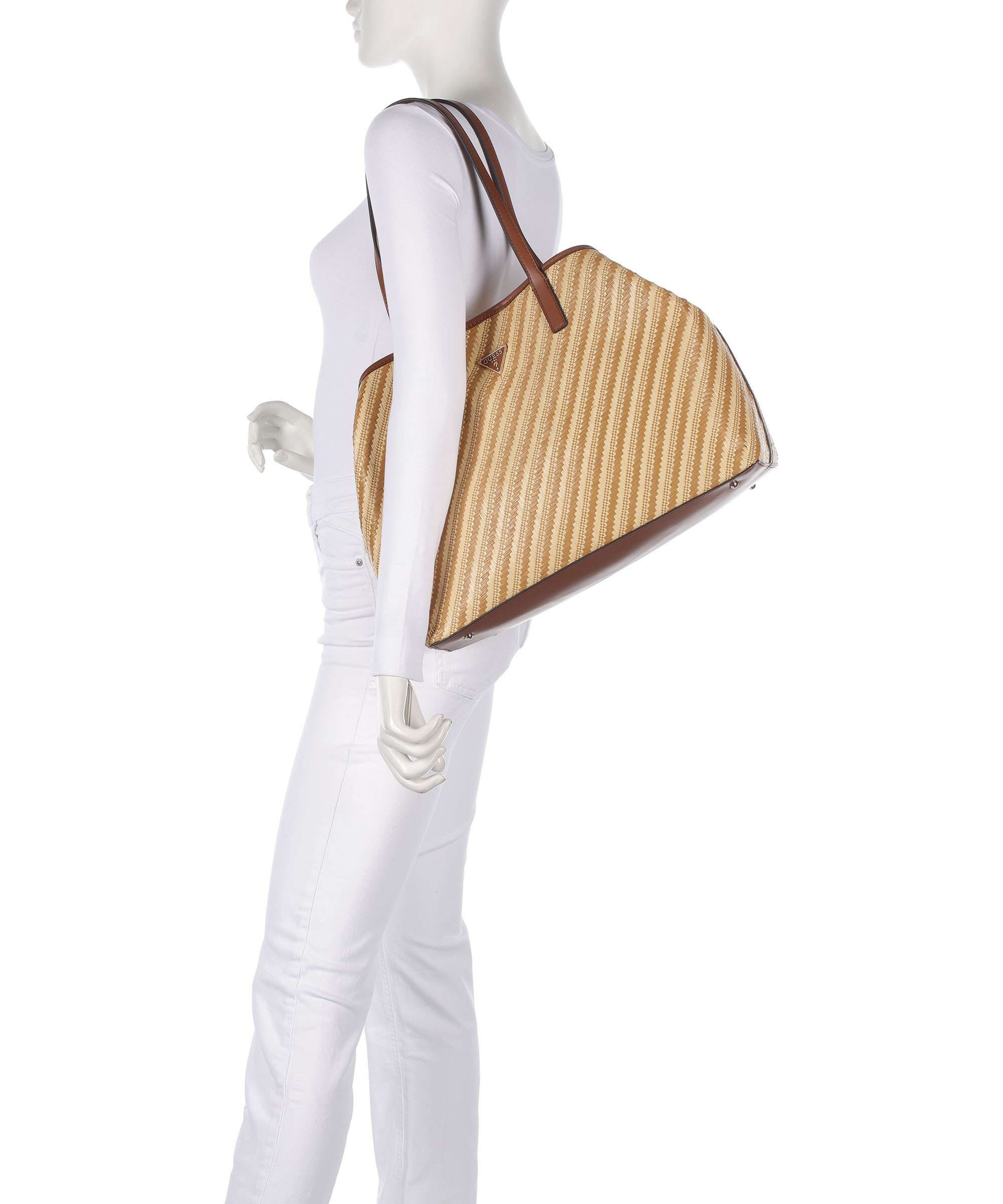 Guess Vikky Large Torba na zakupy natural/cognac - Image 3