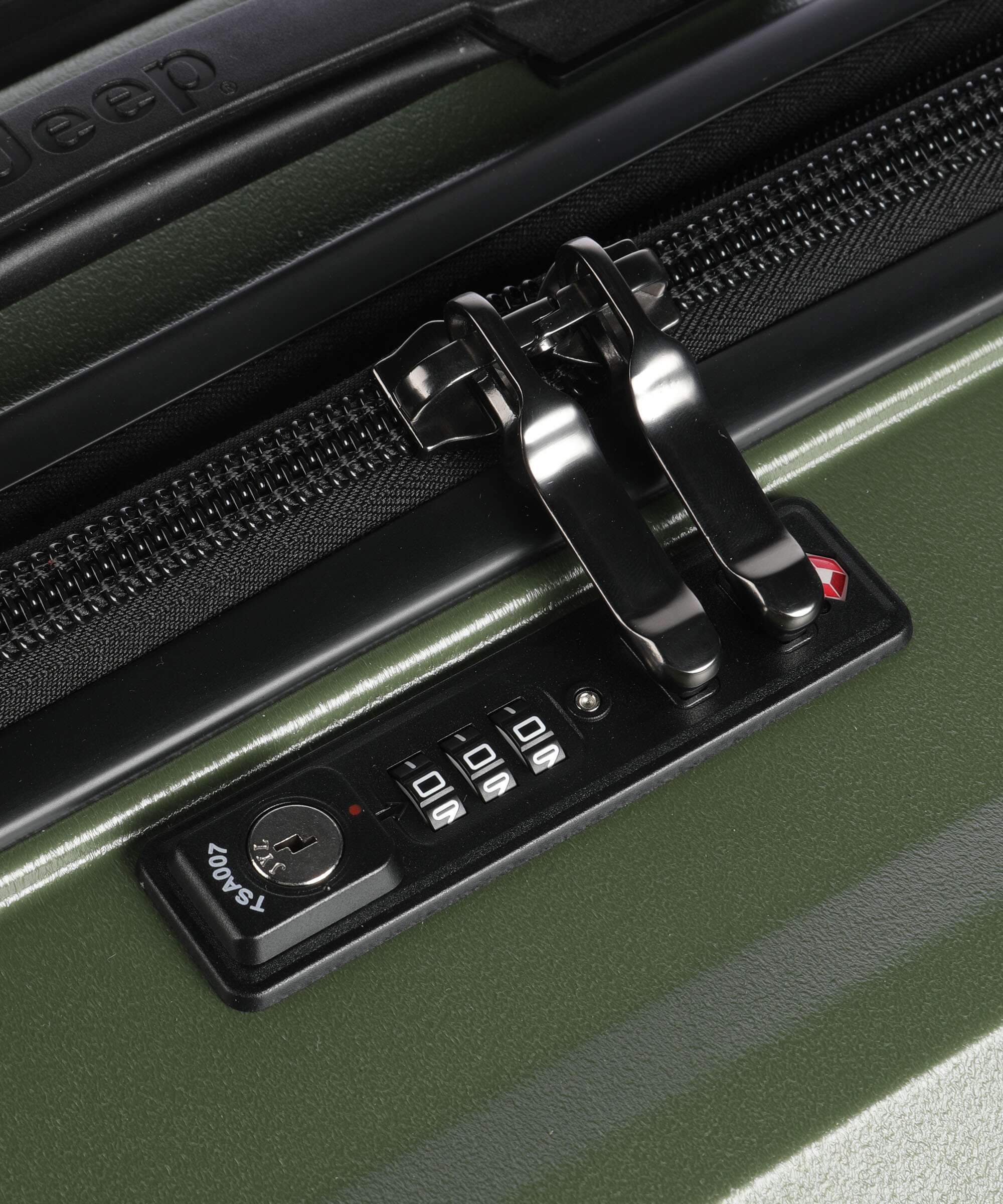 Jeep JH001A Walizka na 4 kołach green - Image 3