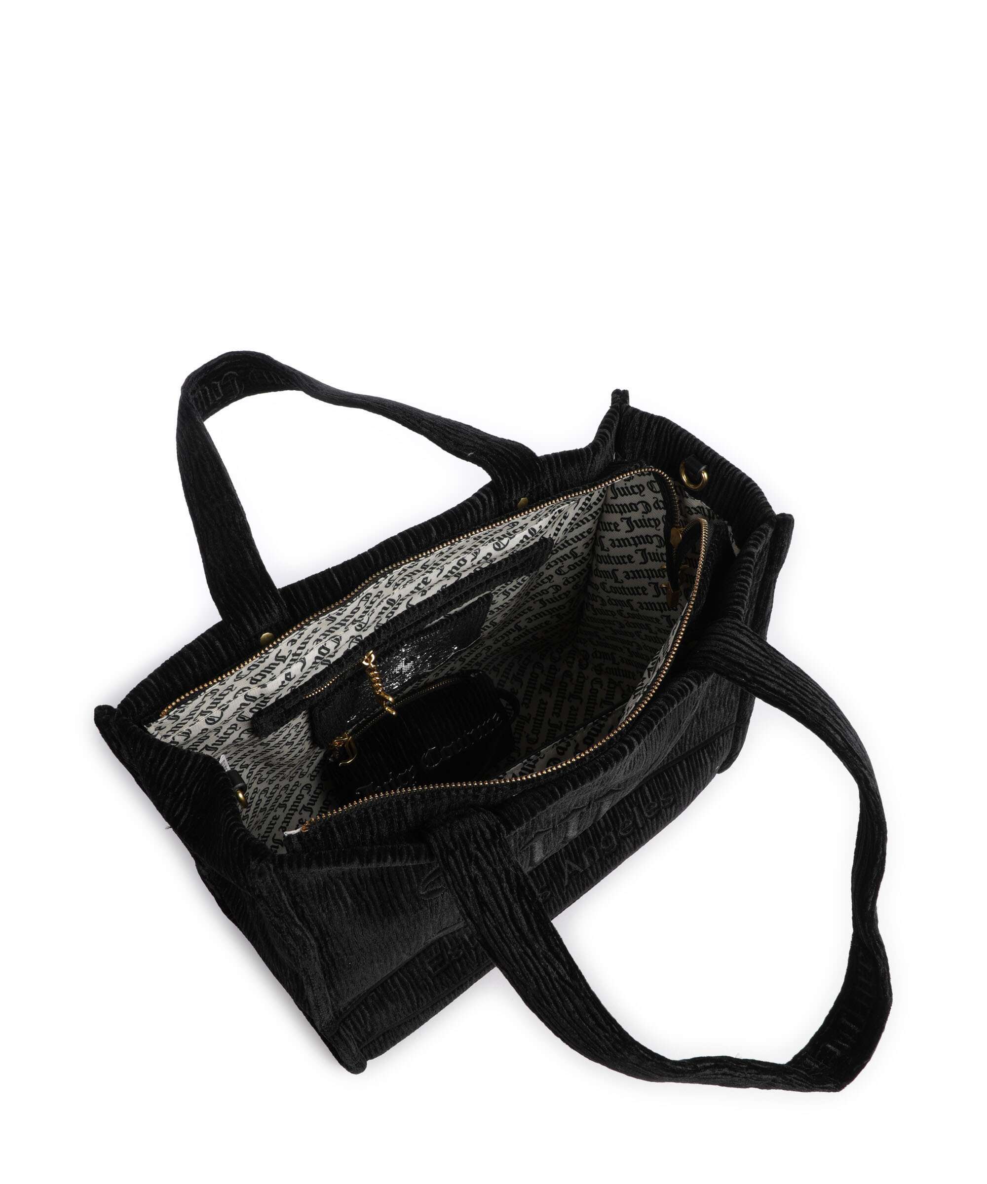 Juicy Couture Iris Crinkled Velvet L Torba na zakupy black - Image 7