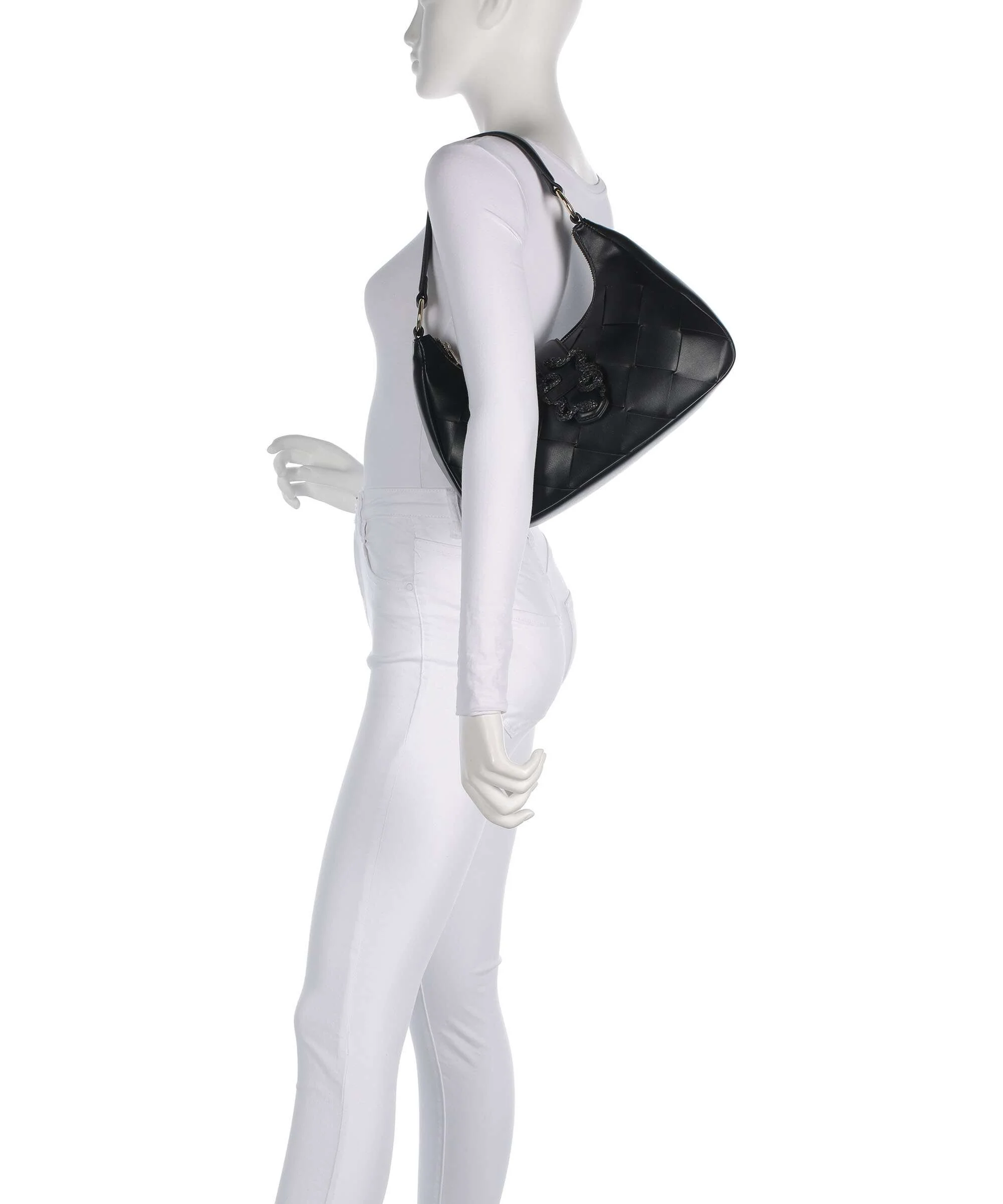 Just Cavalli Iconic Snakes Braided Torba na ramię black - Image 3
