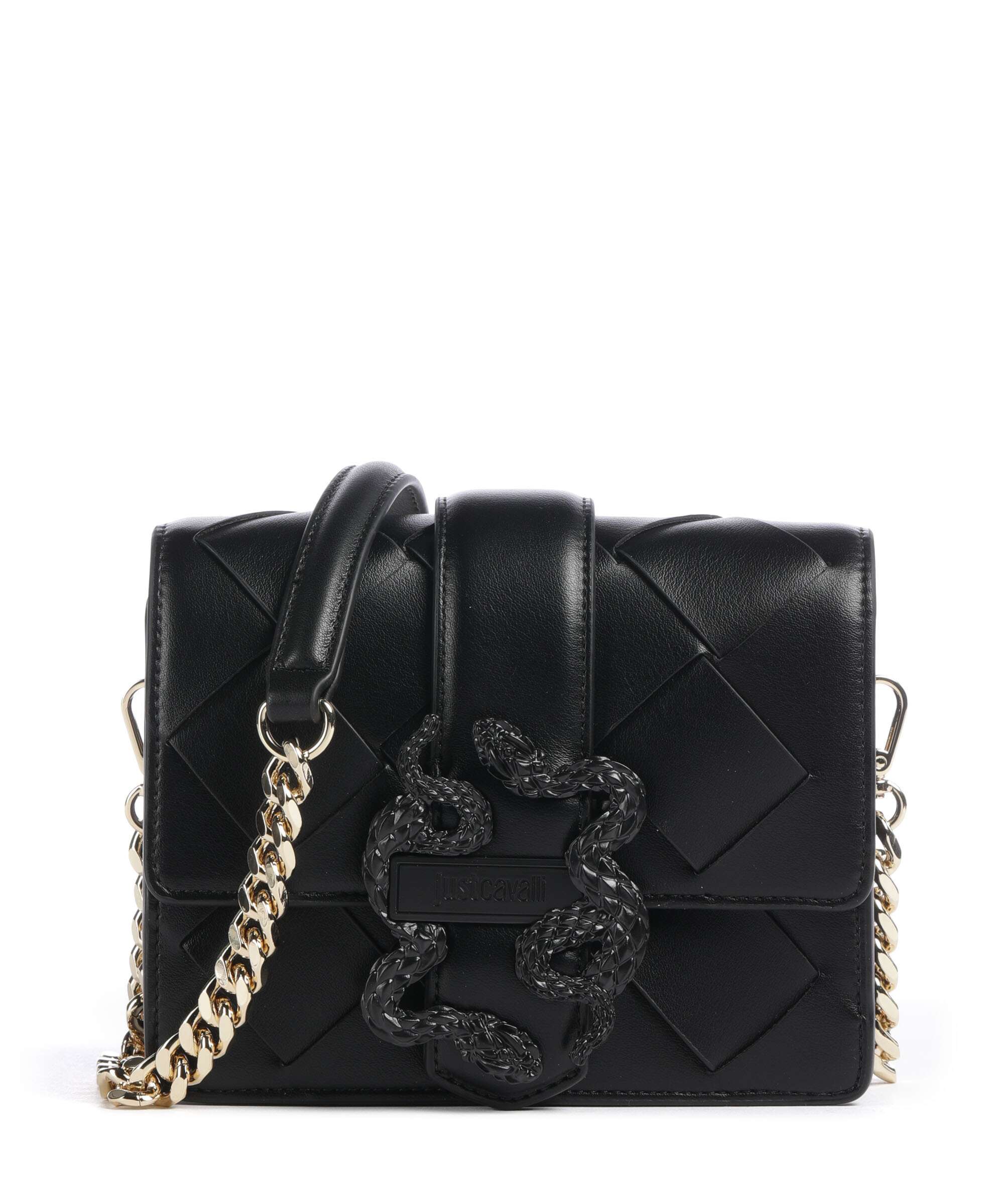 Just Cavalli Iconic Snakes Braided Torba przez ramię black