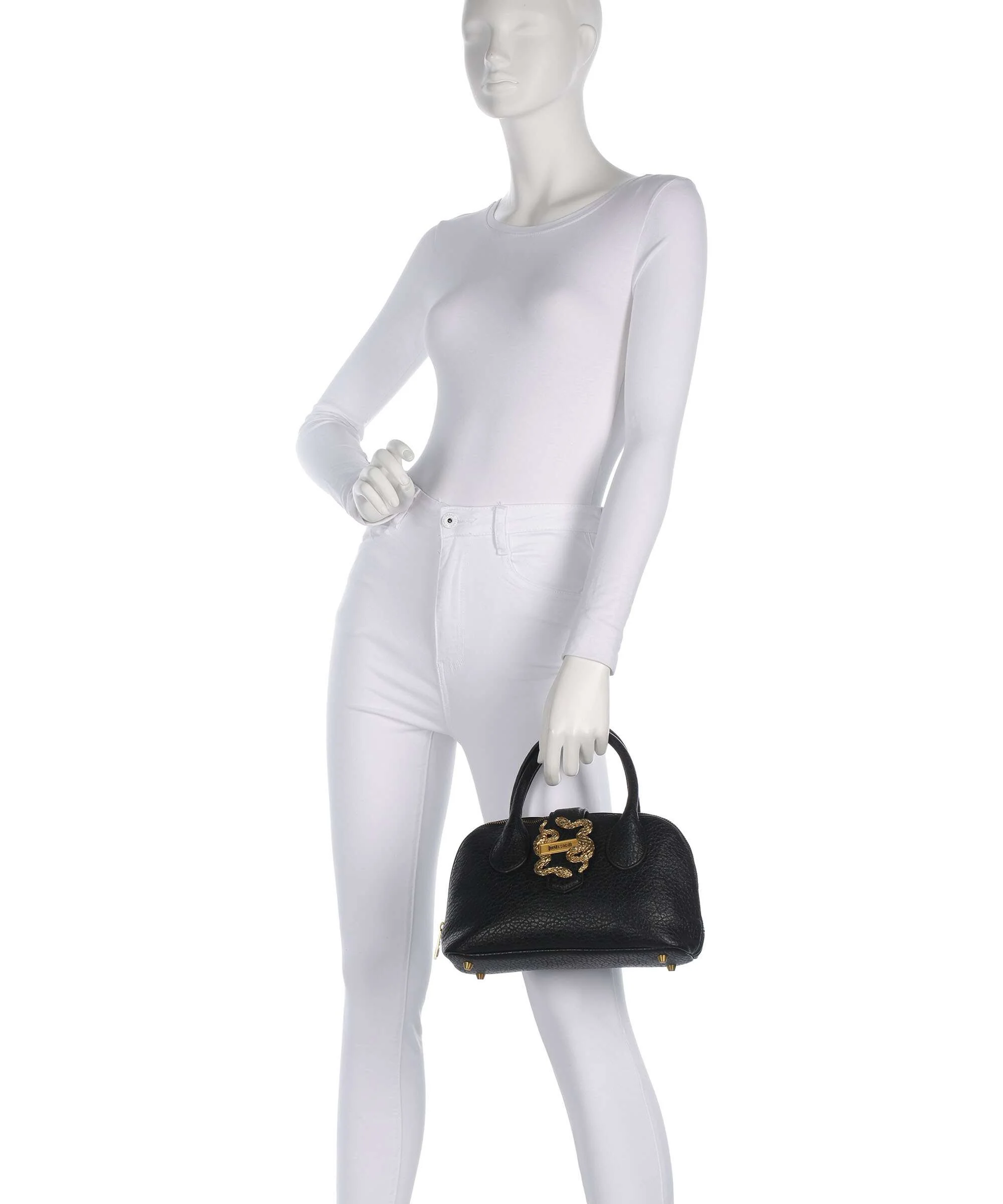 Just Cavalli Iconic Snakes Braided Torebka black - Image 3