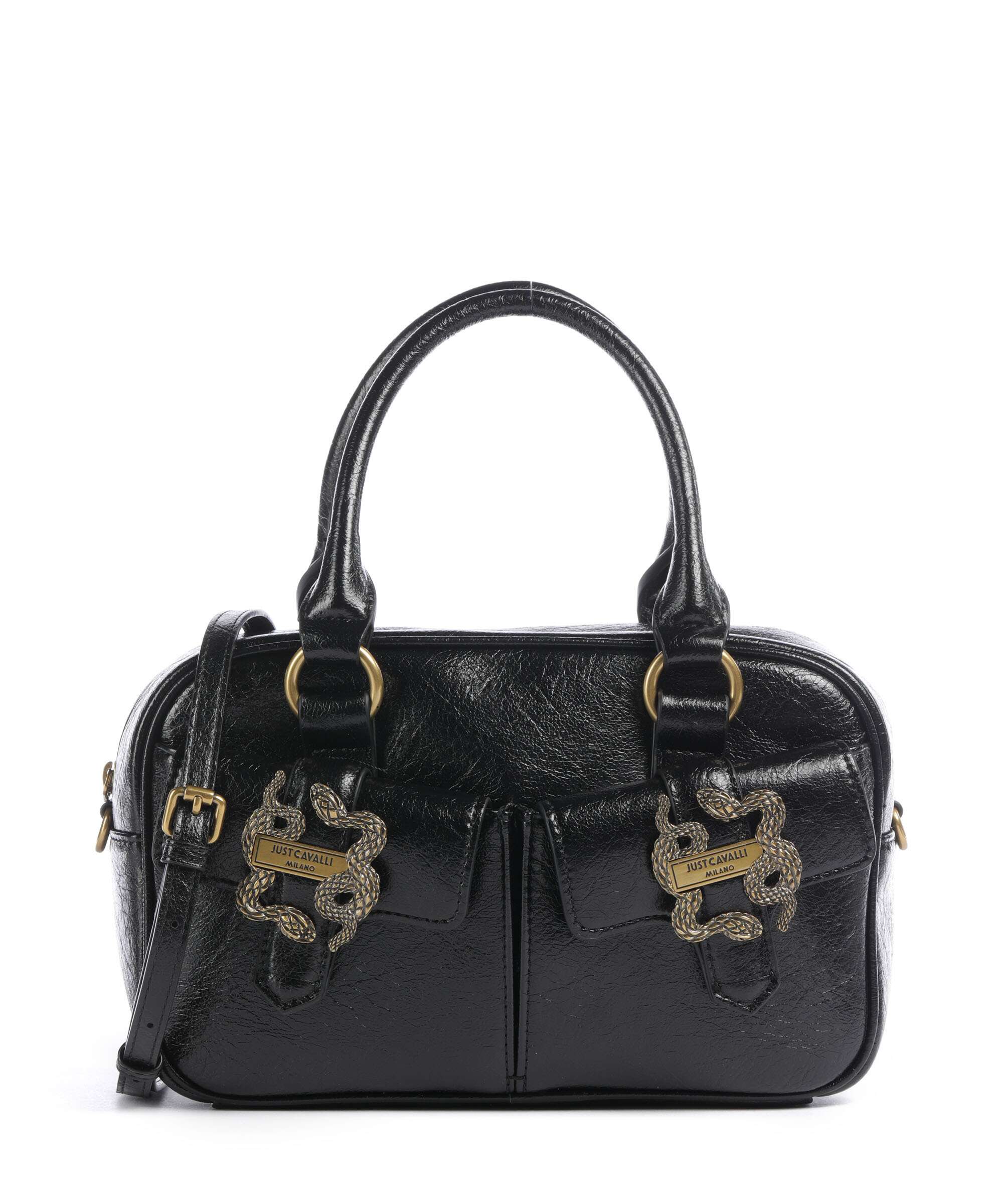Just Cavalli Iconic Snakes Pockets Torebka black