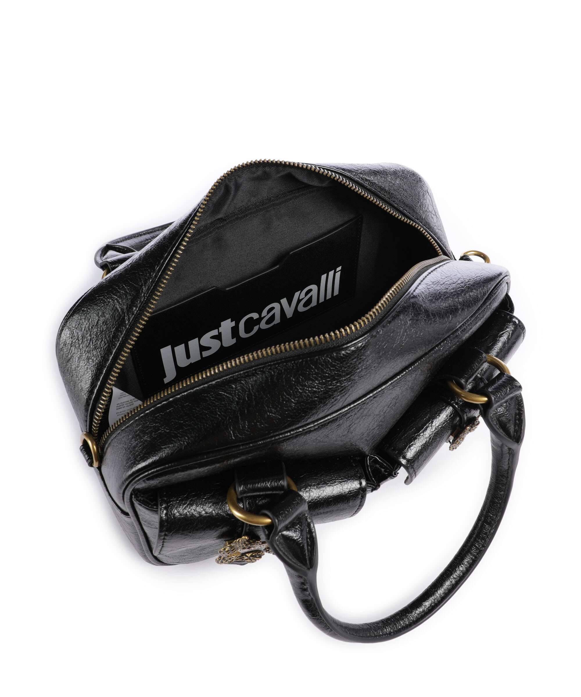 Just Cavalli Iconic Snakes Pockets Torebka black - Image 6